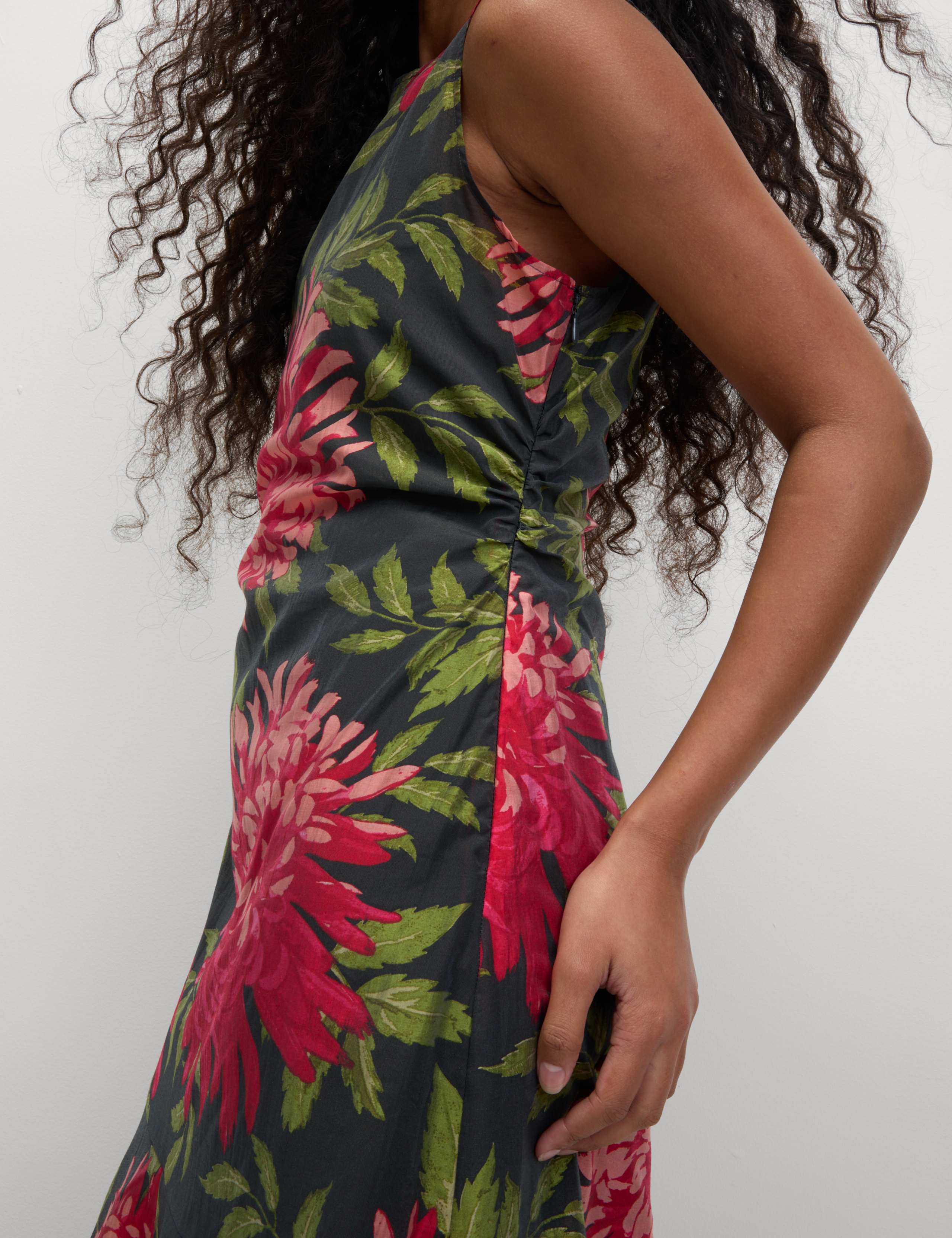 Lyocell Rich Organza Floral Skater Dress 3 of 6
