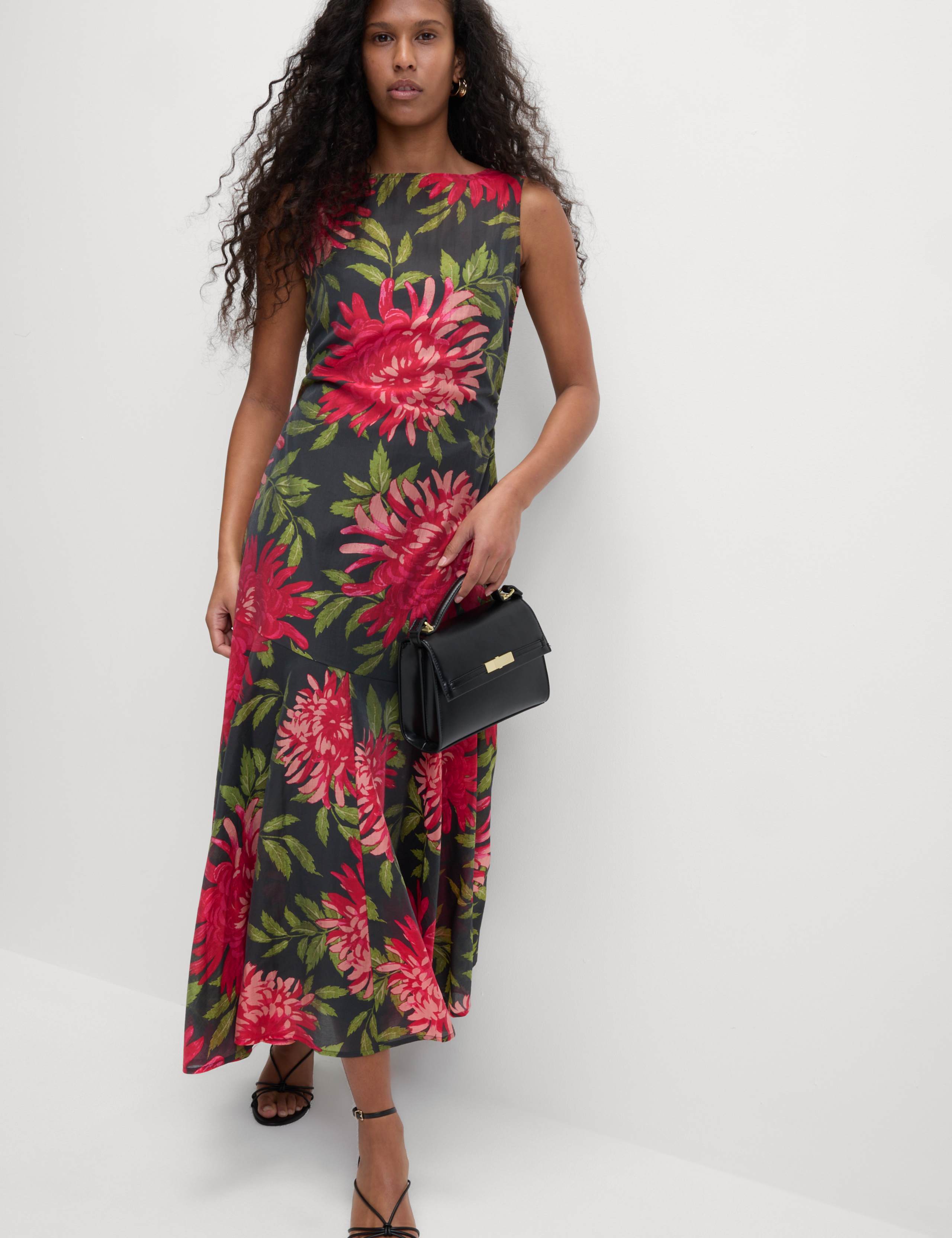Lyocell Rich Organza Floral Skater Dress 6 of 6
