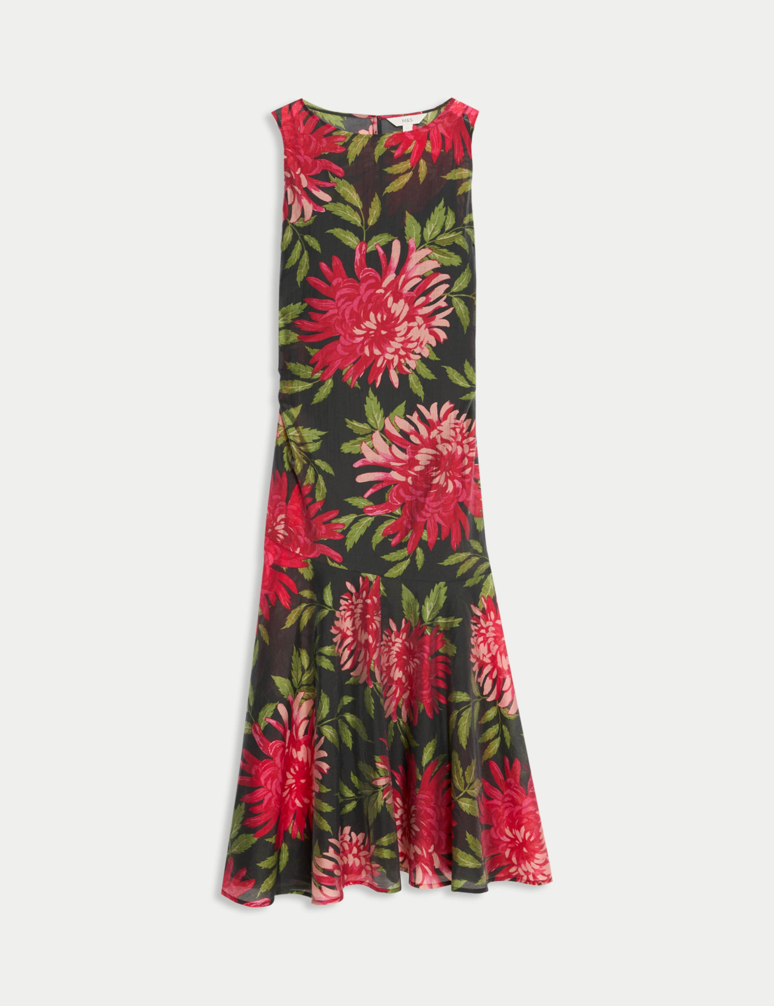 Lyocell Rich Organza Floral Skater Dress 2 of 6