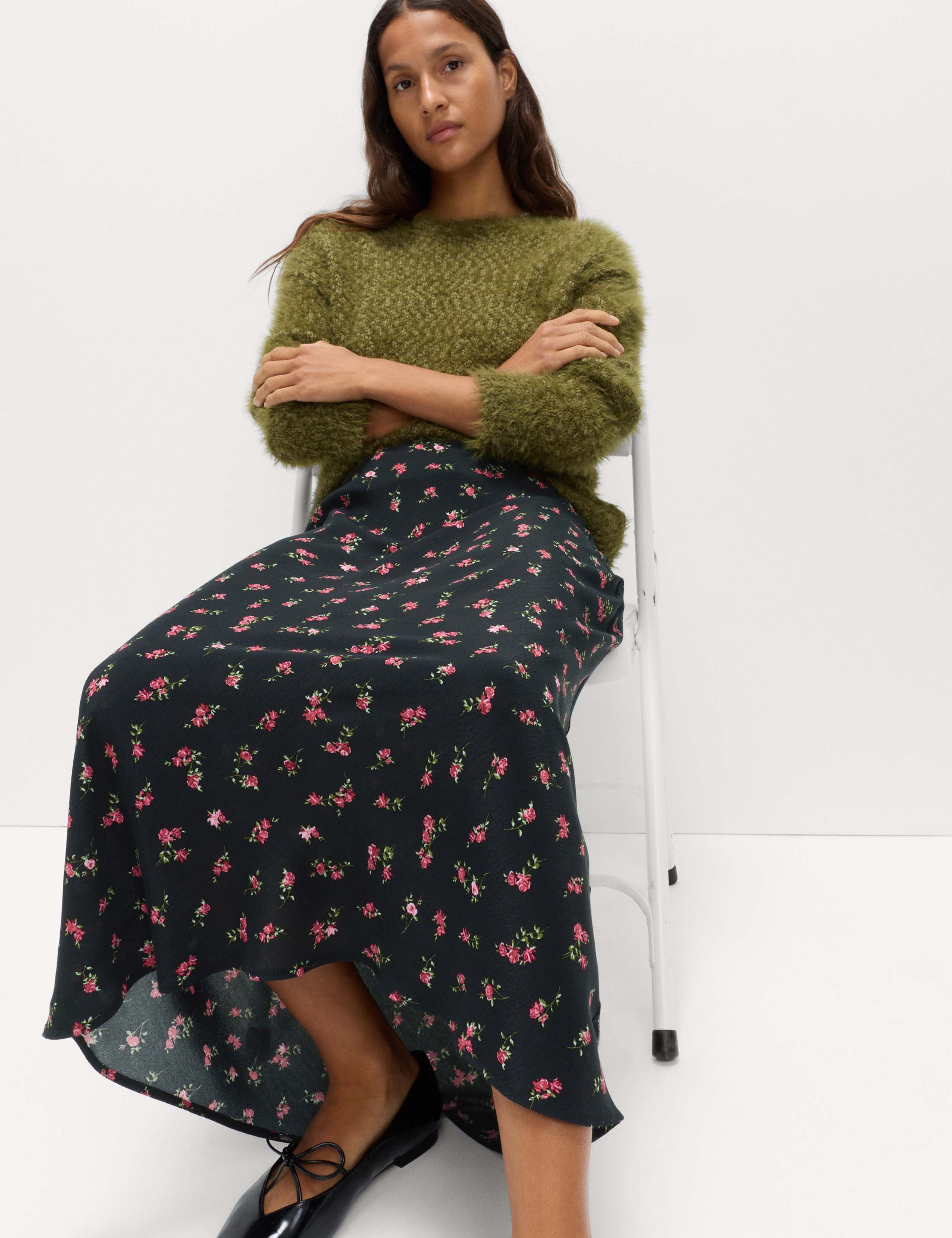 Floral Midaxi A-Line Skirt 5 of 6