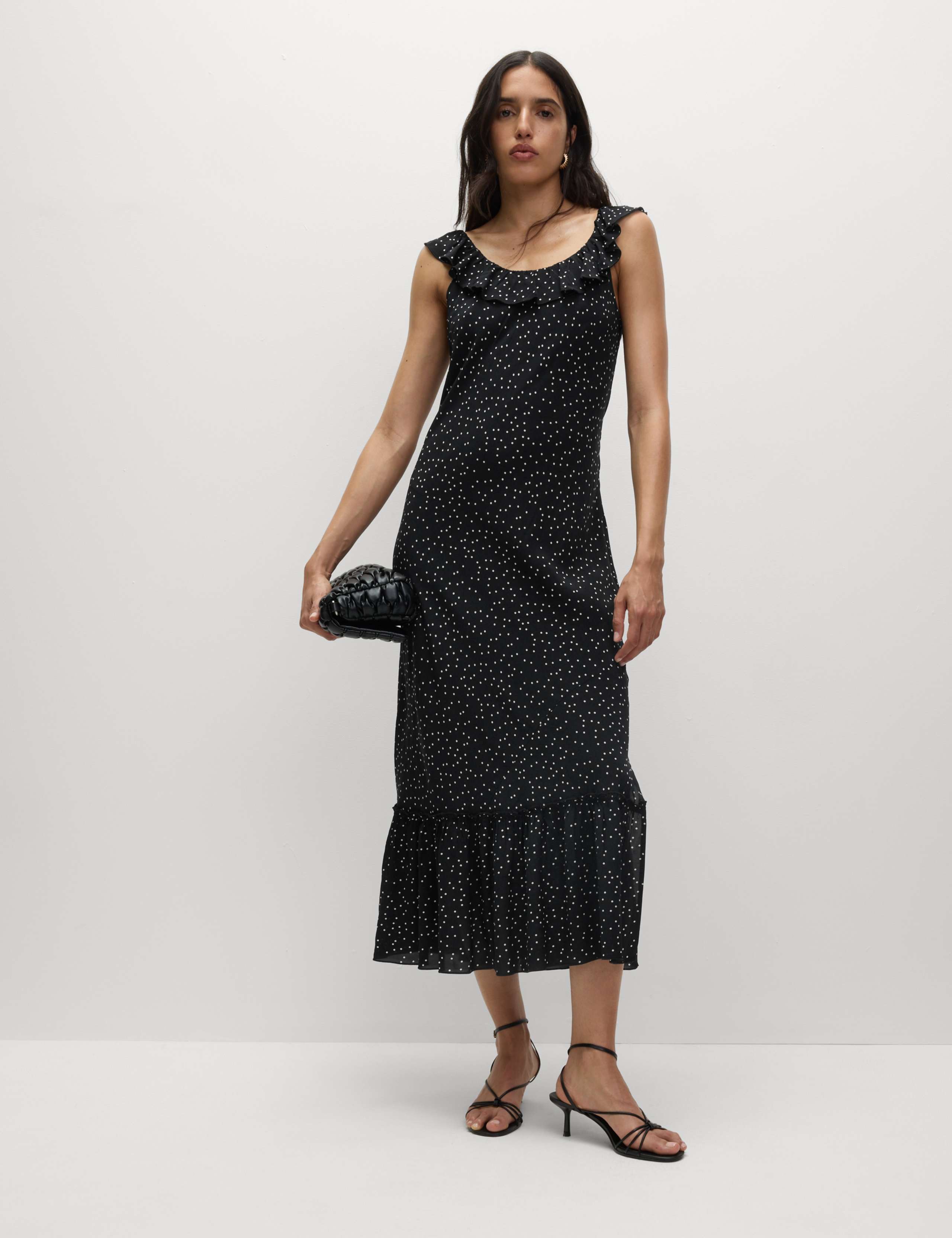 Floral Ruffle Midi Tiered Dress 3 of 7