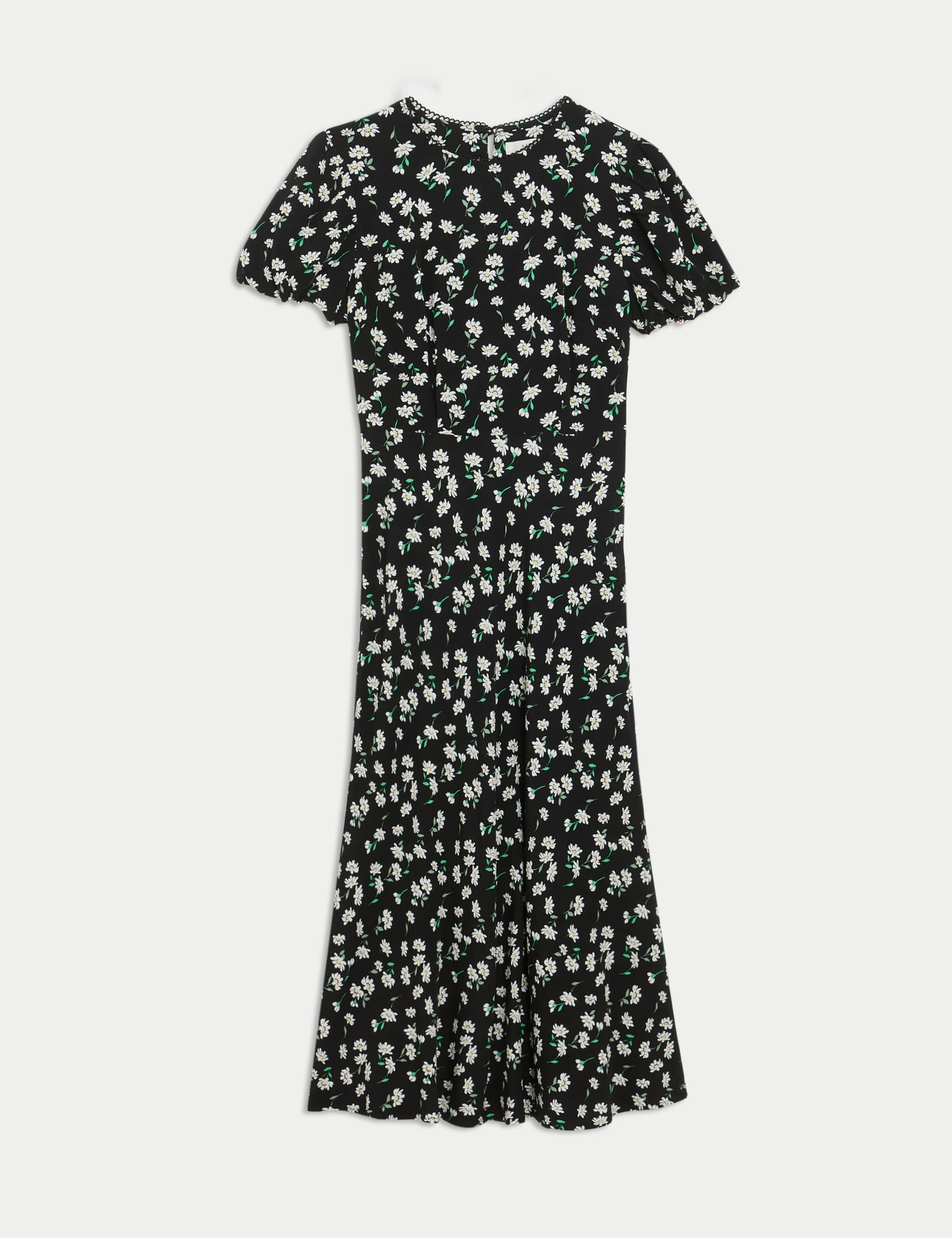 Floral Round Neck Midaxi Tea Dress 2 of 5