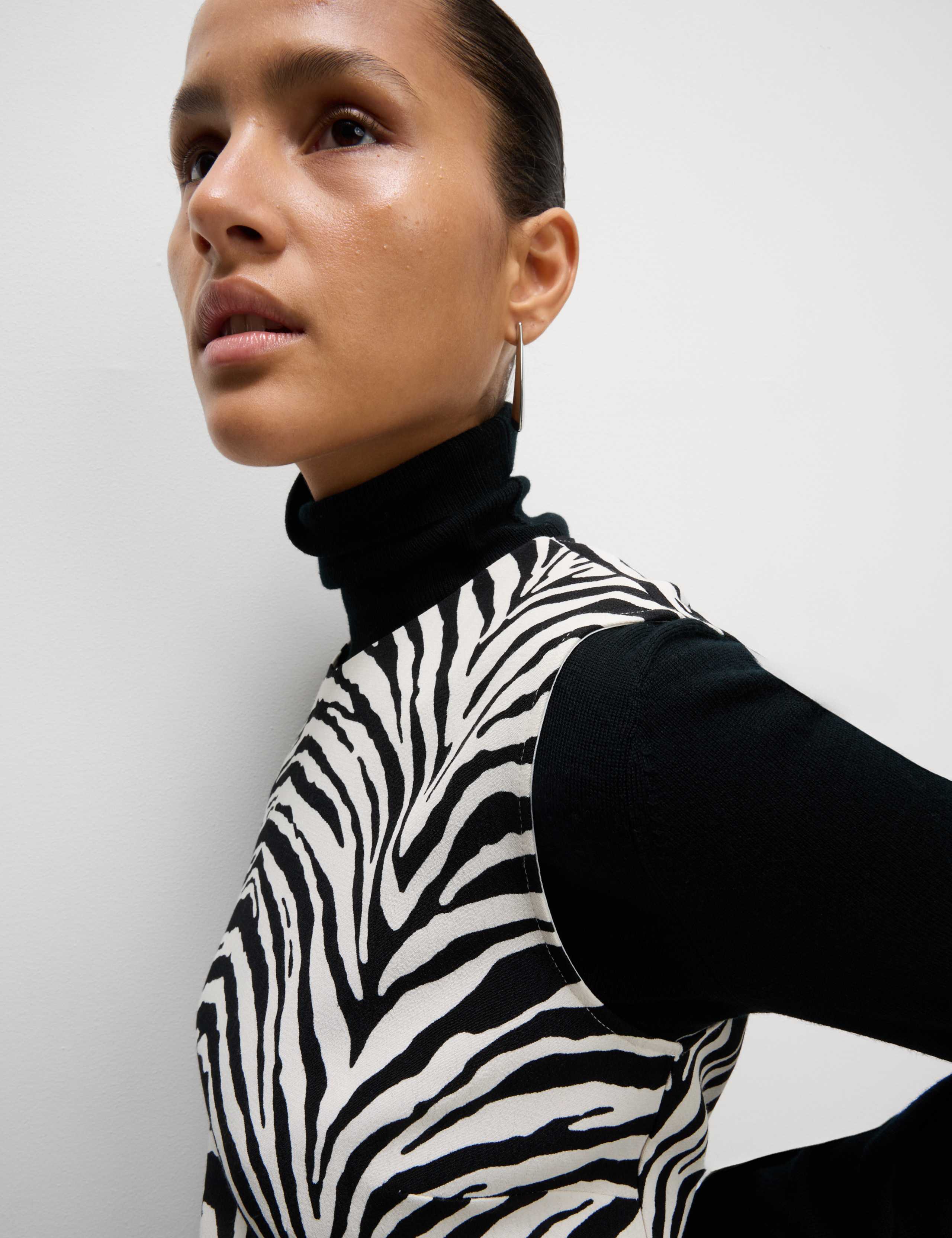 Animal Print Round Neck Mini Shift Dress 1 of 6