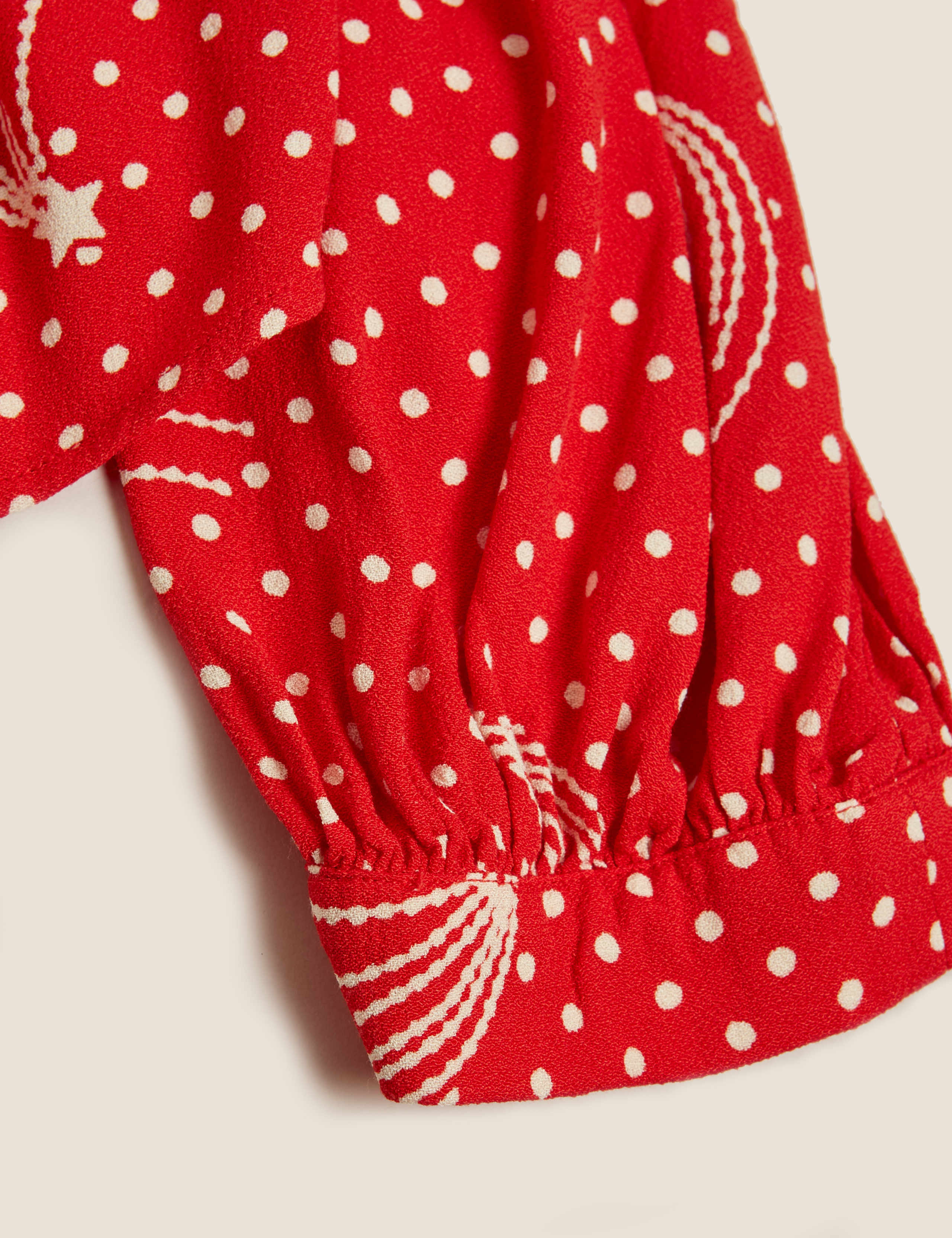Star Print V-Neck Midaxi Wrap Dress 6 of 6