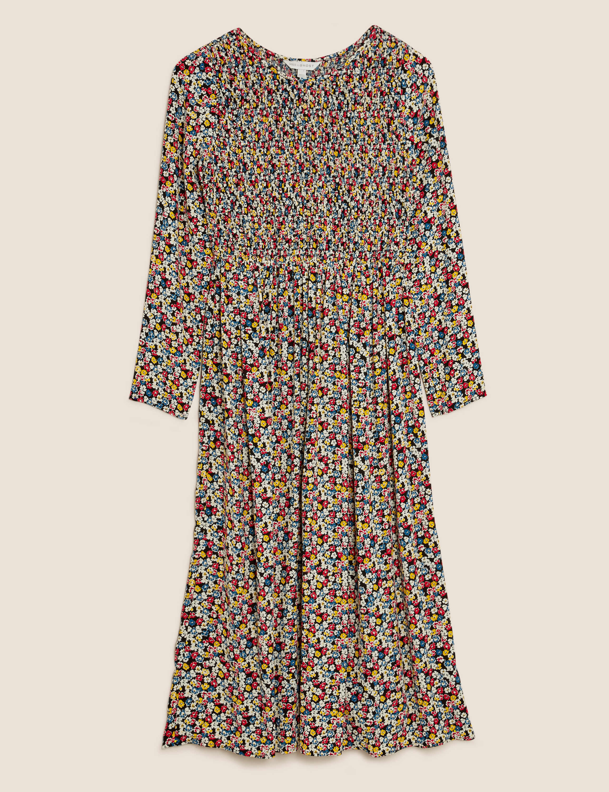 Ditsy Floral Midaxi Smock Dress 2 of 7