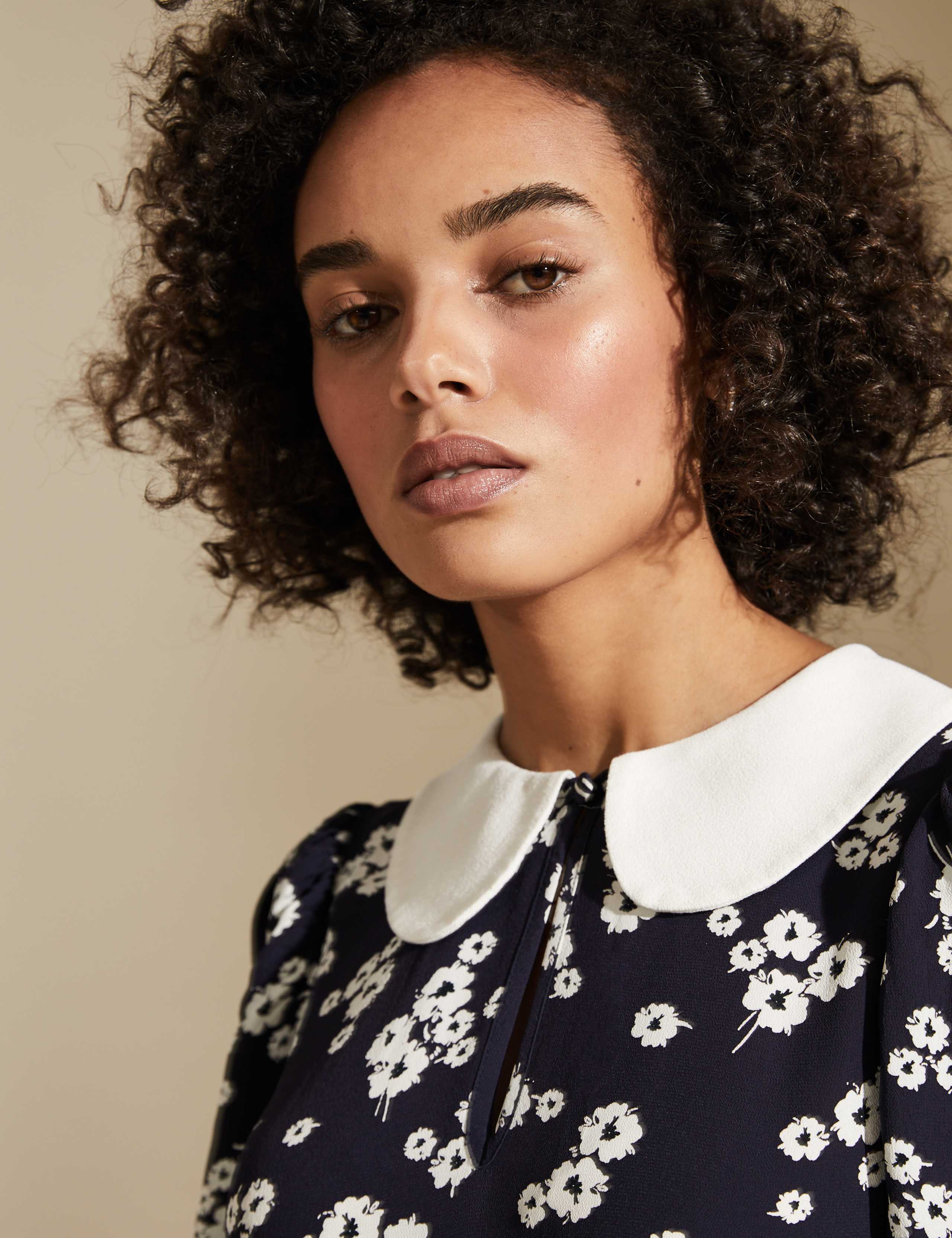 Floral Peter Pan Collar Midaxi Tea Dress 5 of 7