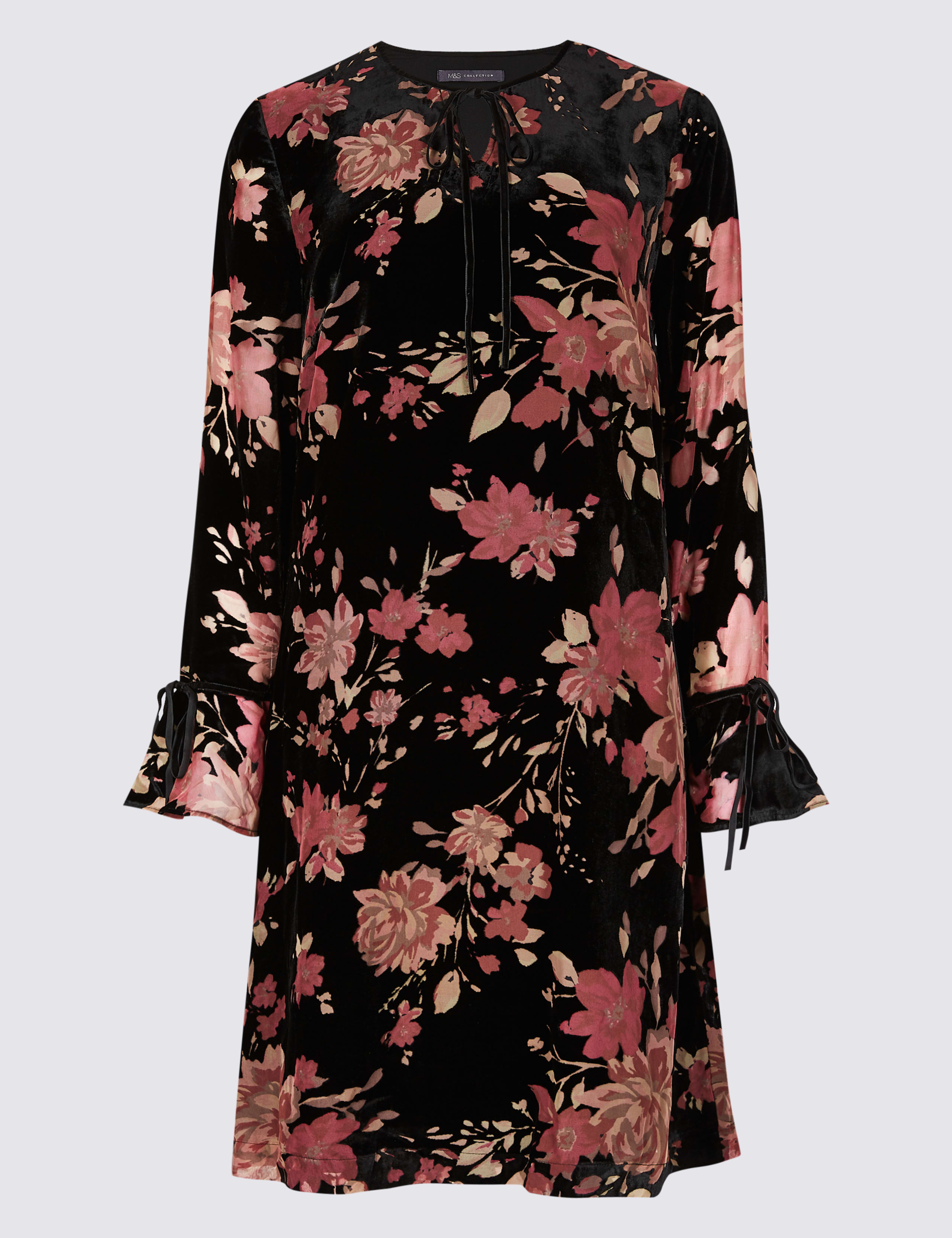 Floral Print Long Sleeve Swing Dress 2 of 6