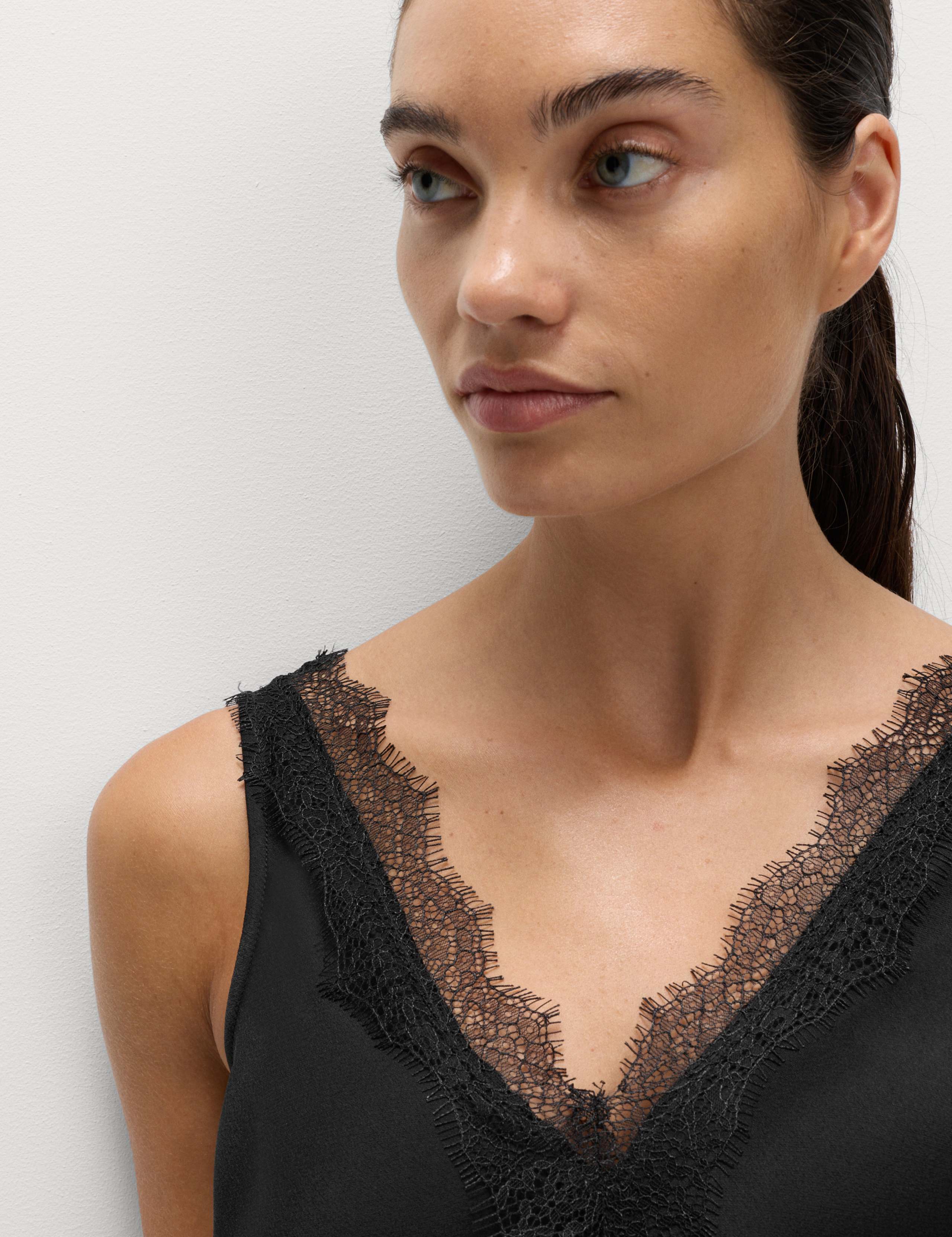 Satin Lace Dress 3 of 7