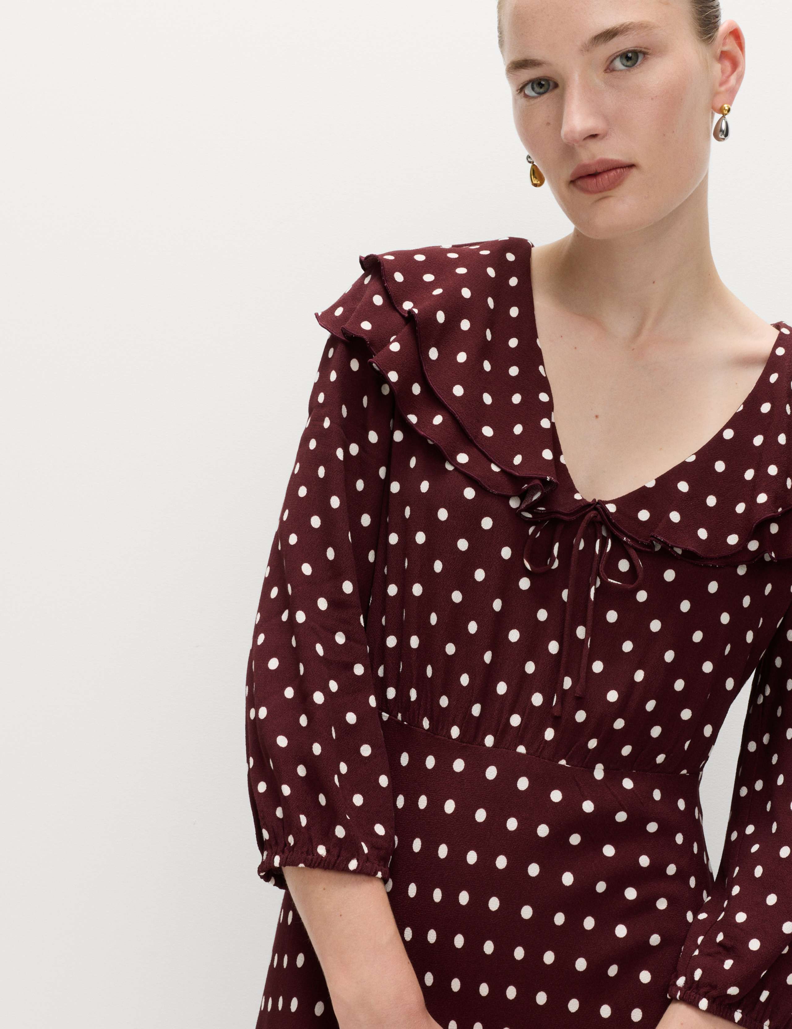 Polka Dot Midaxi Tea Dress 3 of 7
