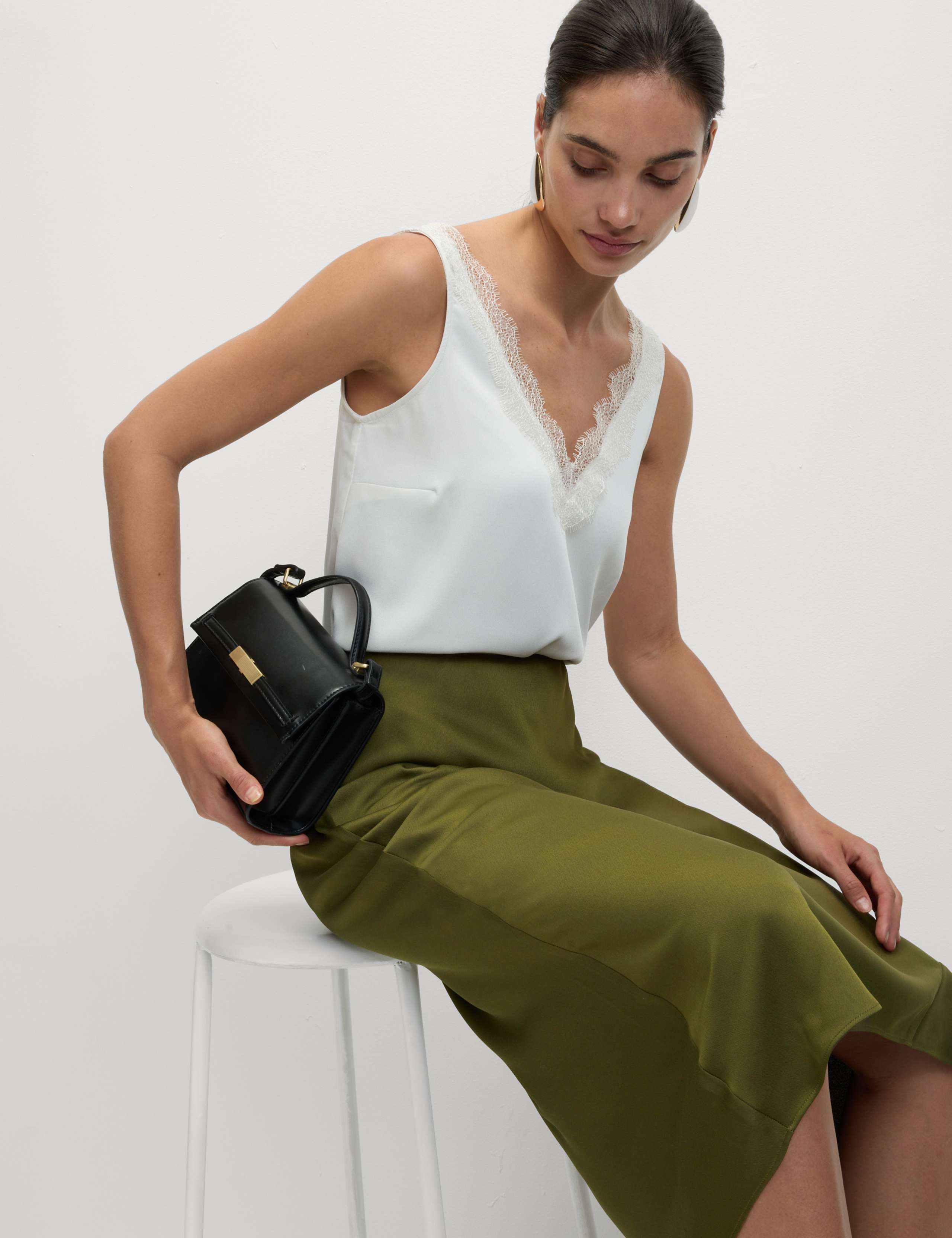 Satin Midaxi Slip Skirt 3 of 5