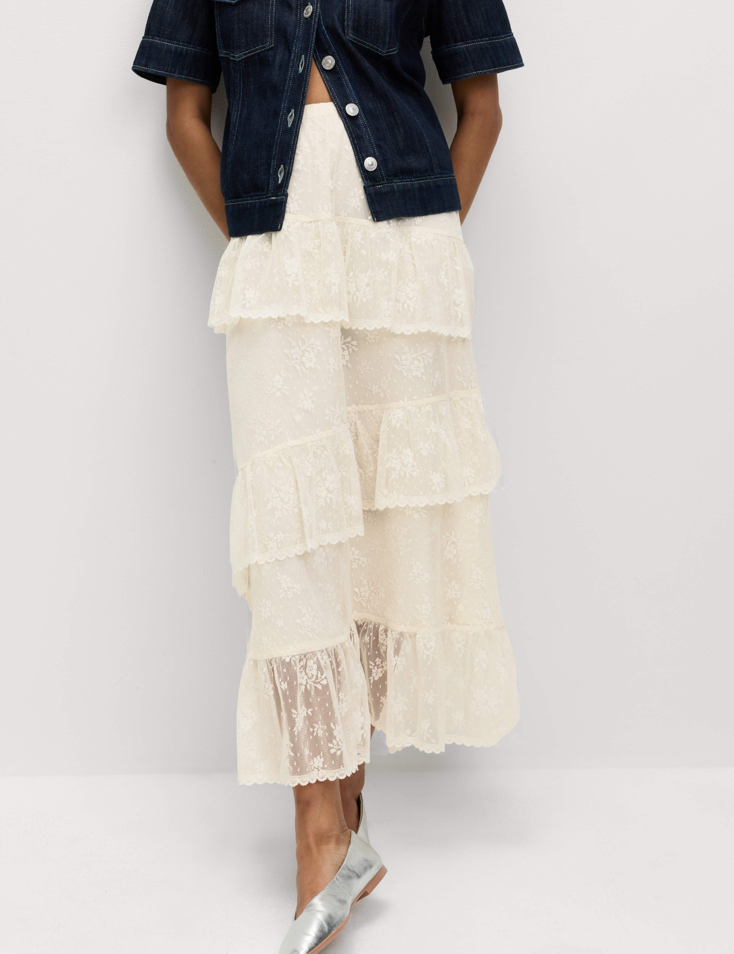Lace Maxi Tiered Skirt 5 of 5