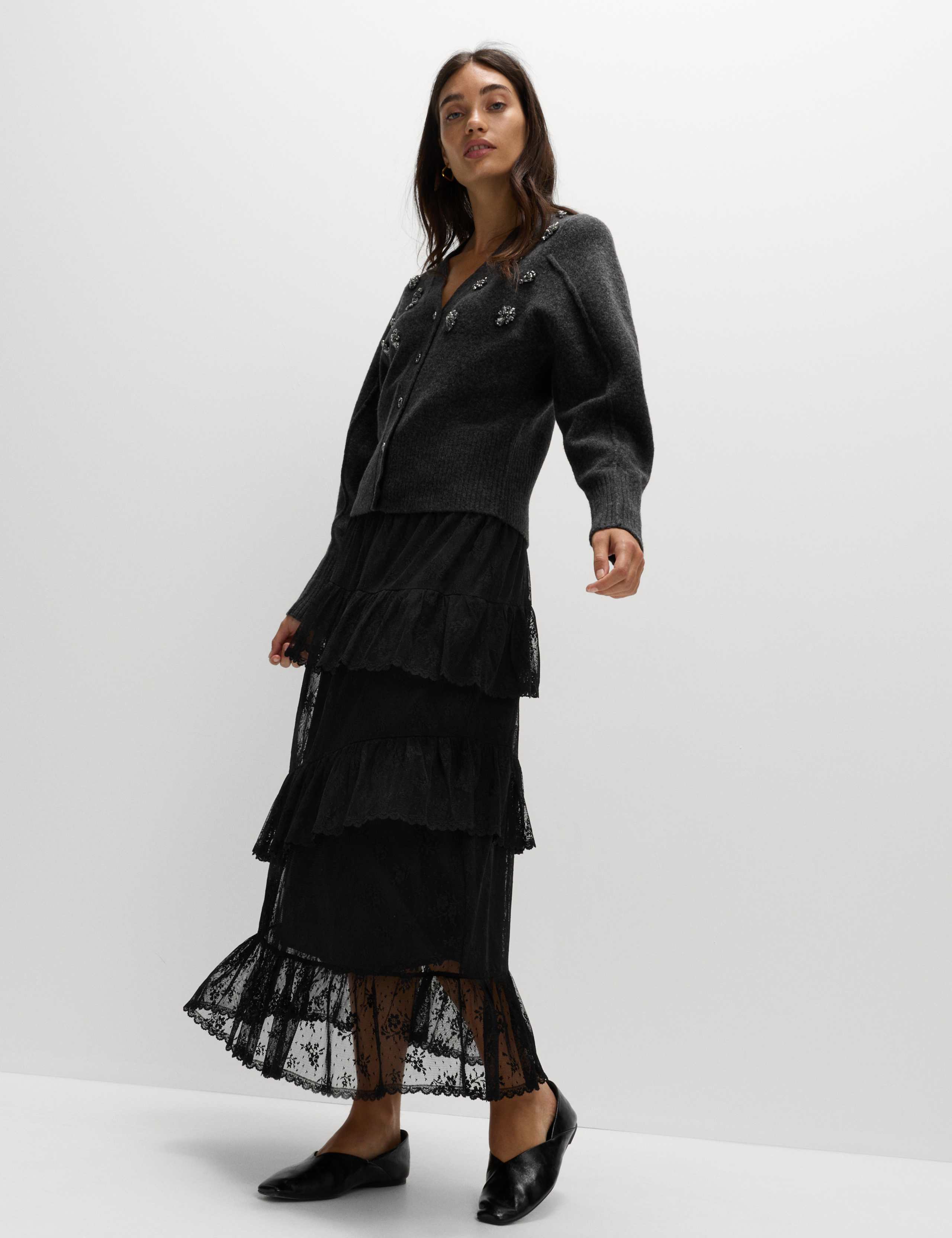 Lace Maxi Tiered Skirt 3 of 6