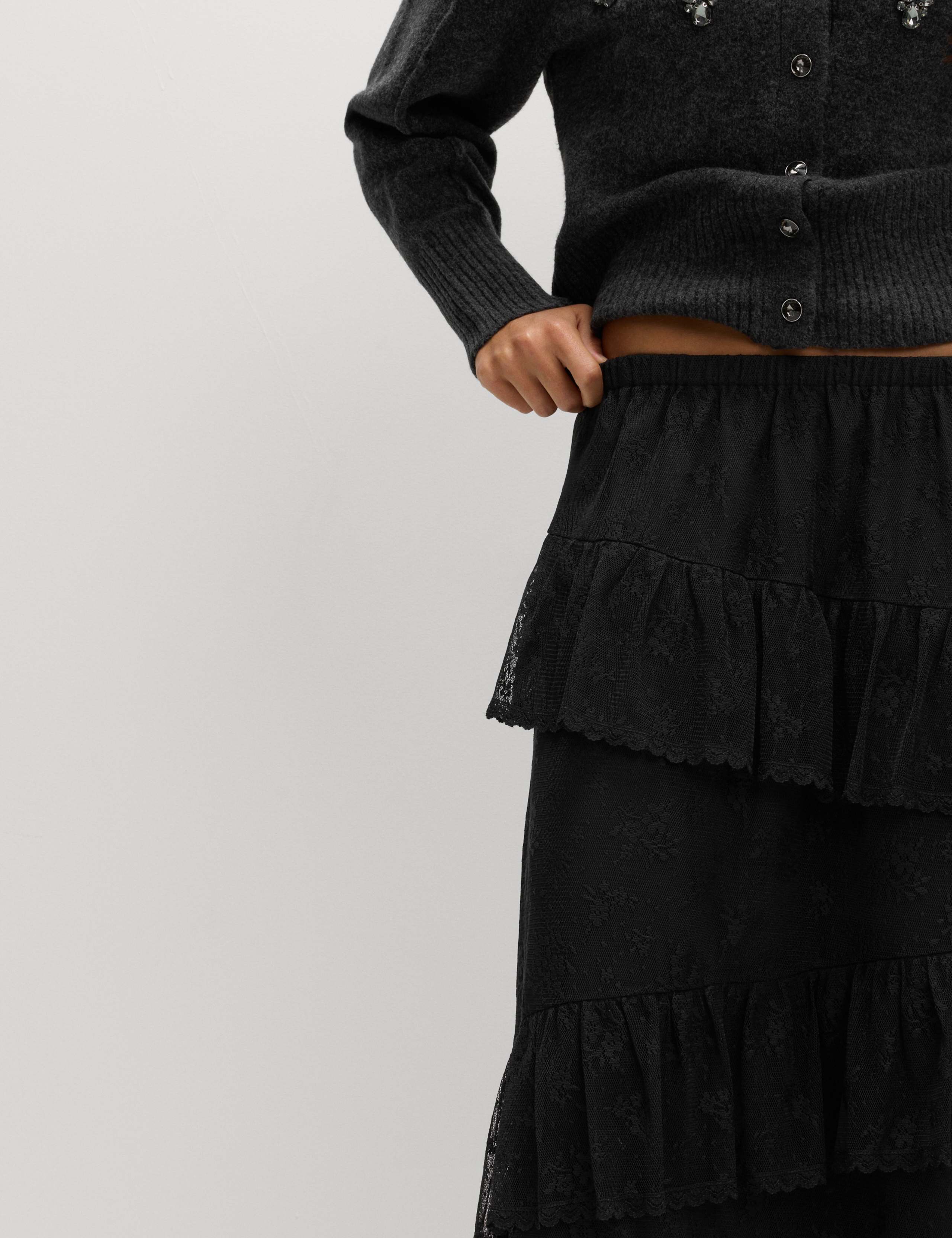 Lace Maxi Tiered Skirt 5 of 6