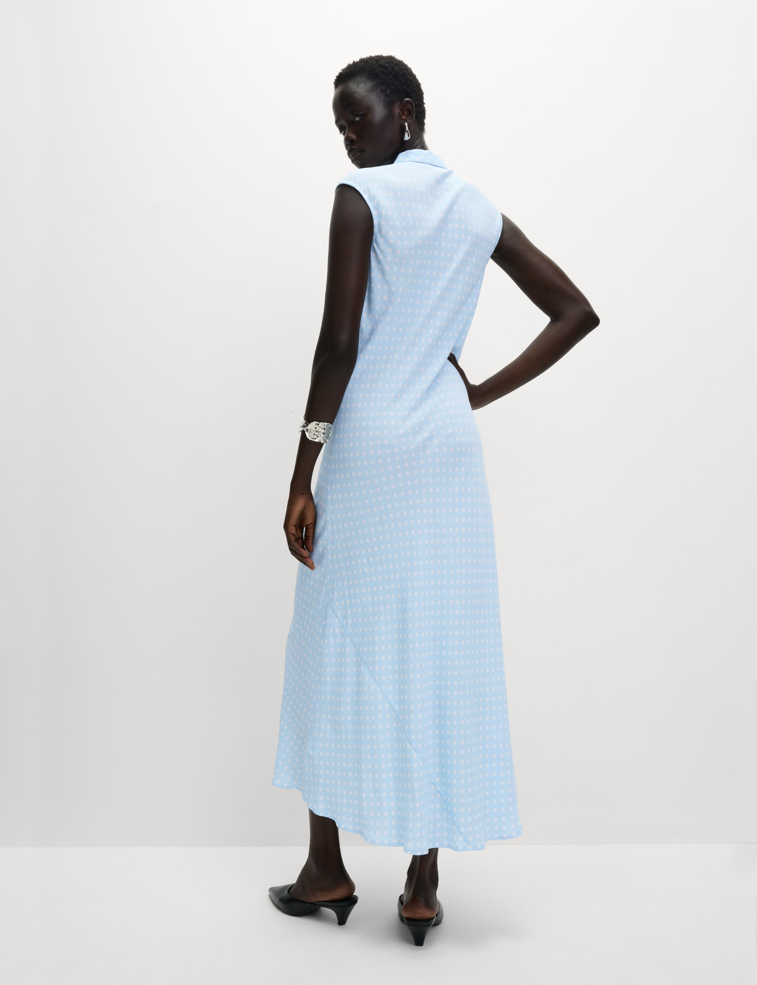 Polka Dot Maxi Shirt Dress 6 of 6