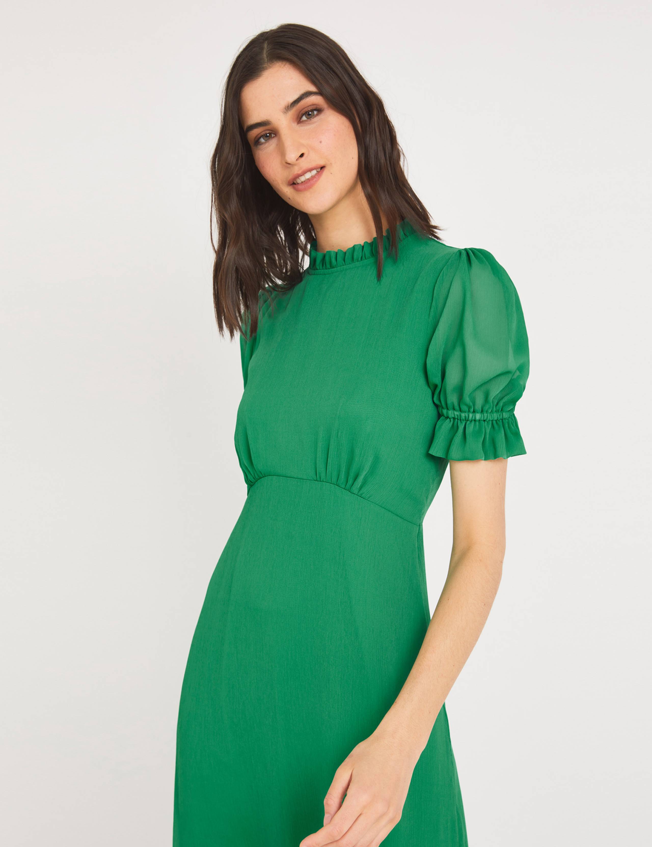 Chiffon High Neck Midaxi Tea Dress 1 of 5