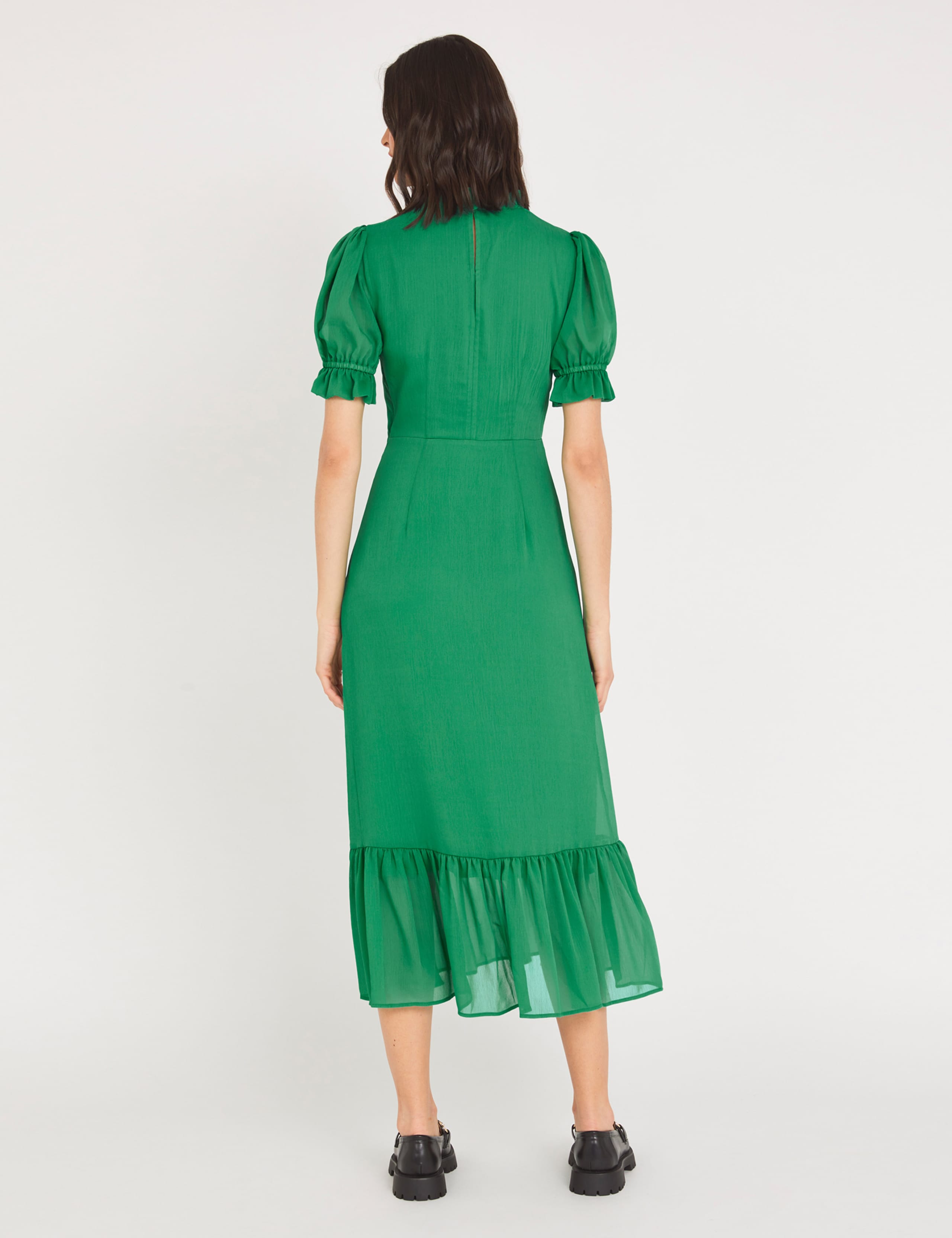 Chiffon High Neck Midaxi Tea Dress 4 of 5