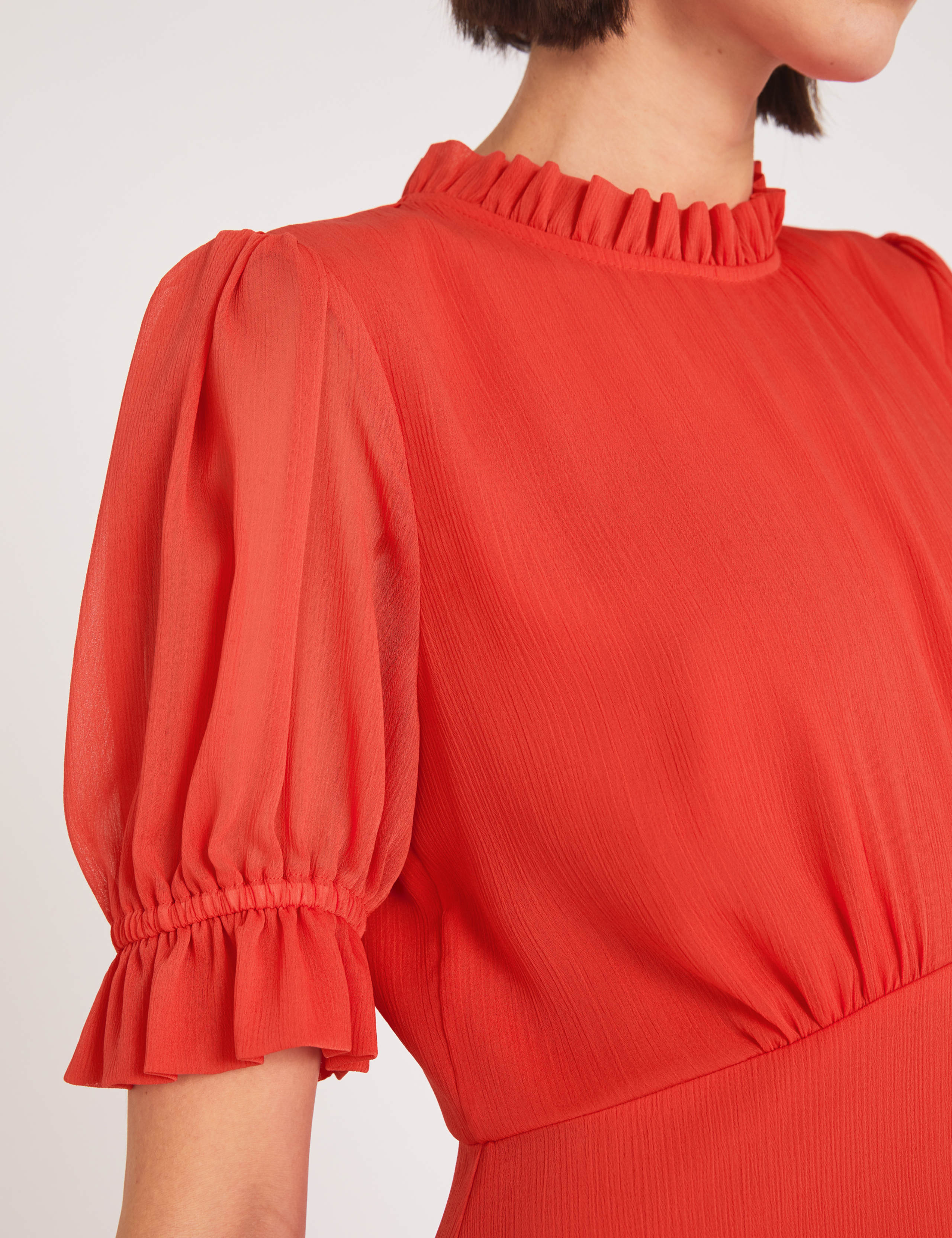Chiffon High Neck Midaxi Tea Dress 5 of 5