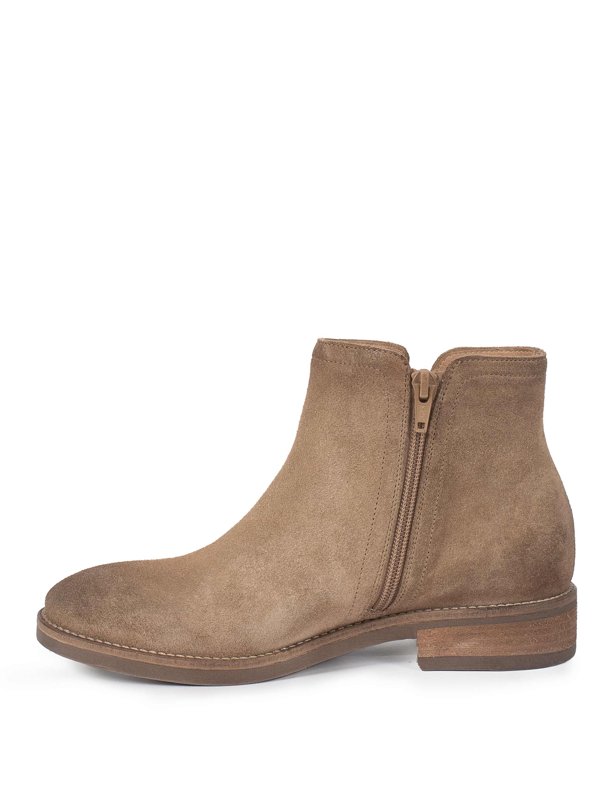 Suede Block Heel Ankle Boots 3 of 4
