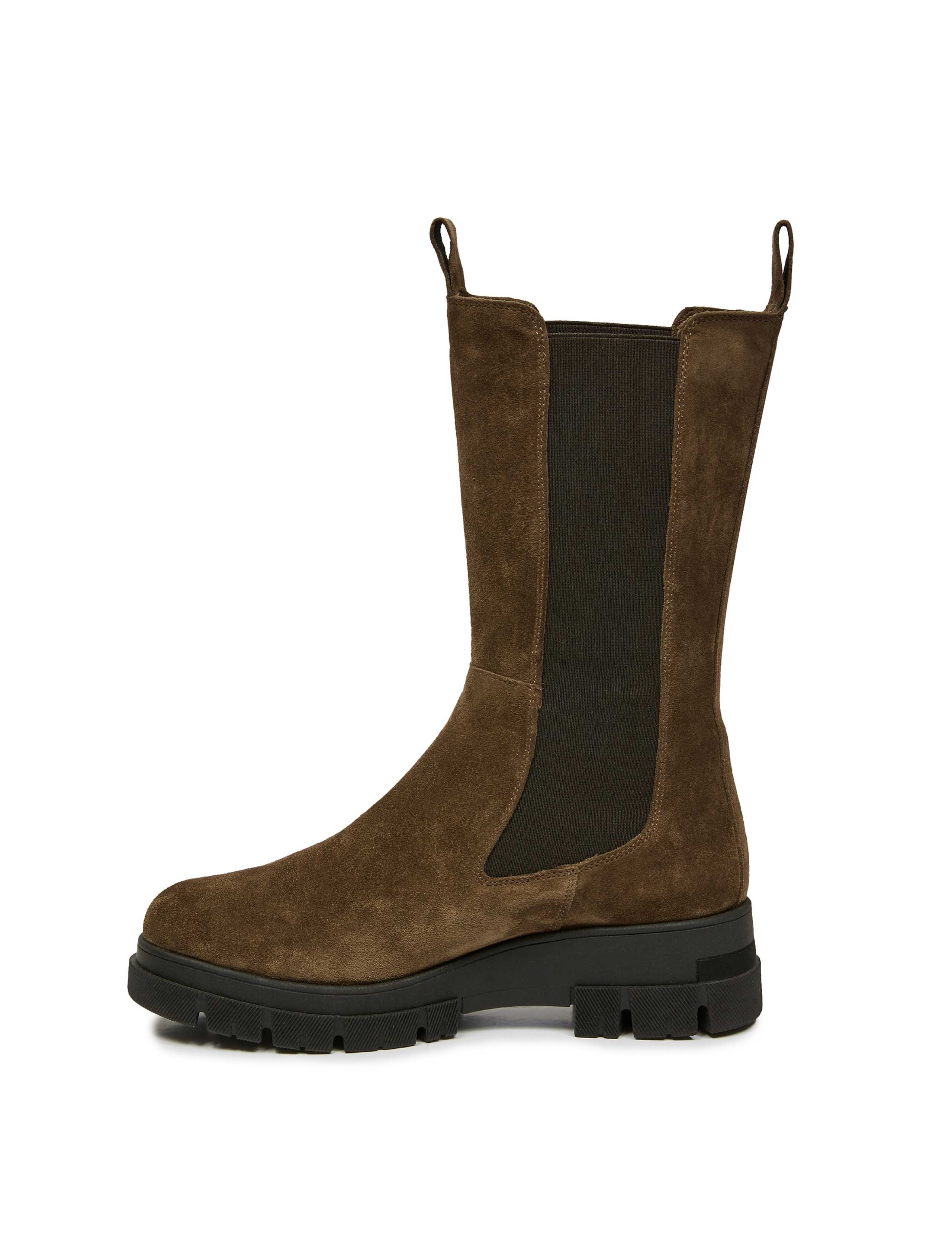 Suede Chelsea Chunky Block Heel Boots 4 of 5