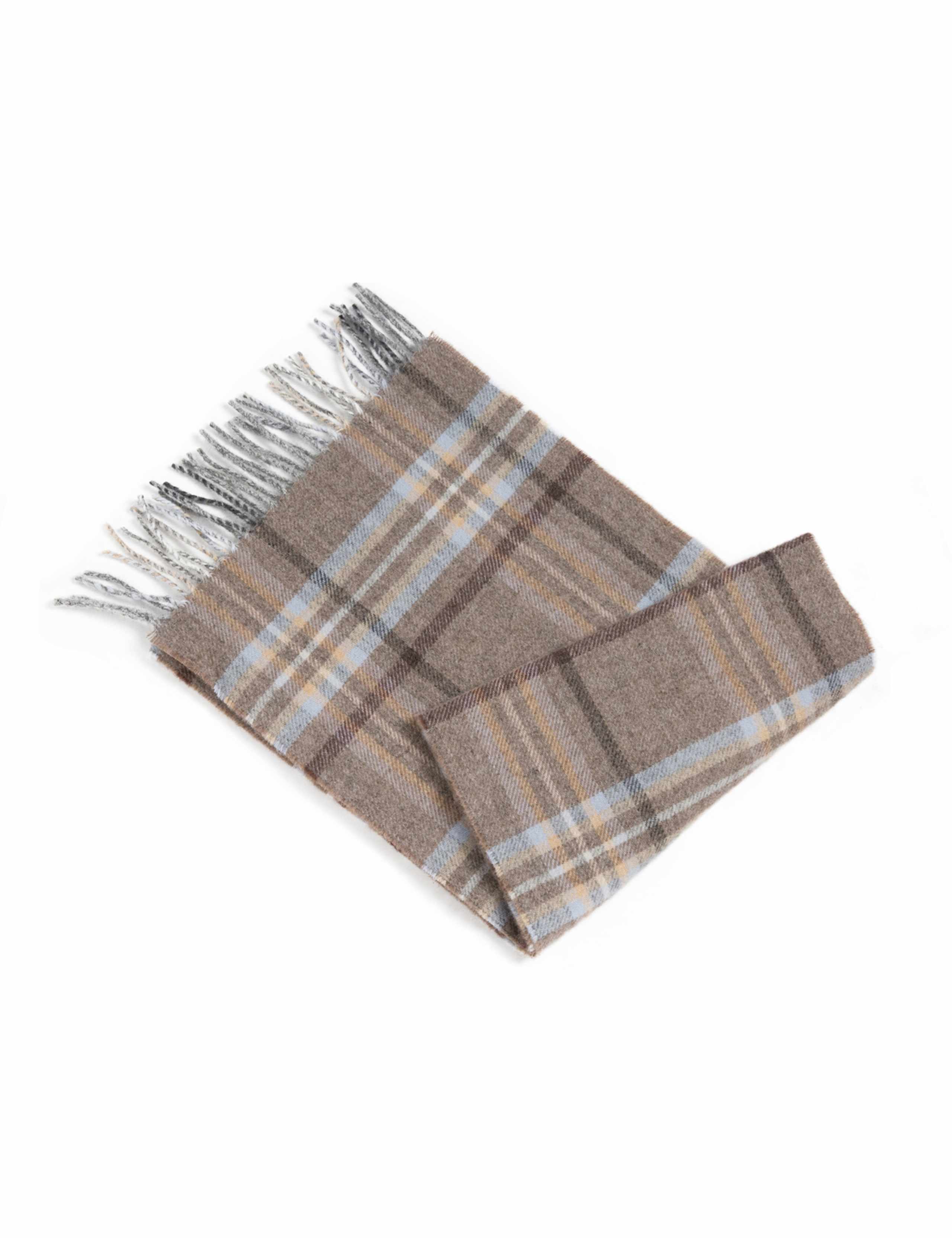 Pure Lambswool Tartan Fringed Scarf 2 of 2