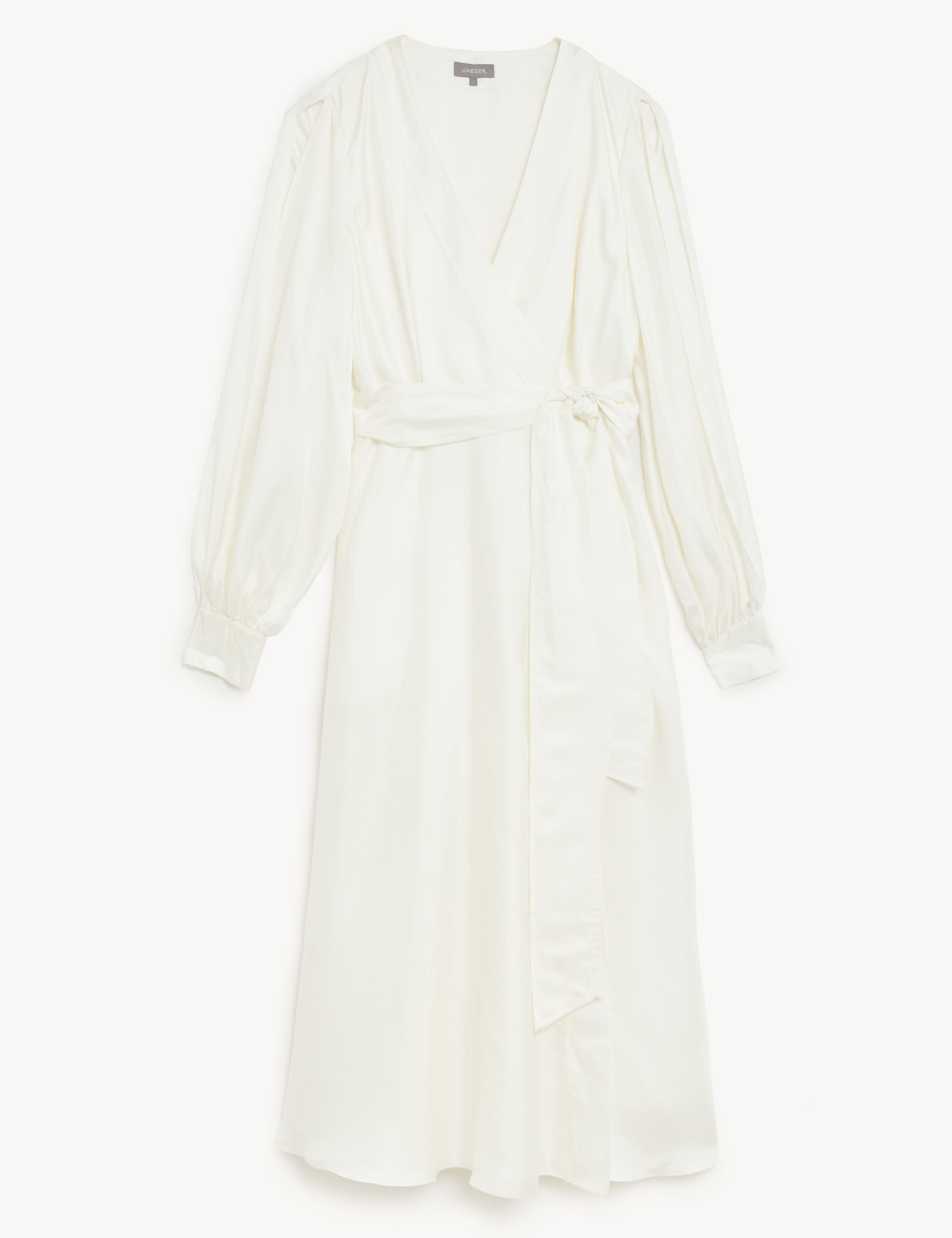 Pure Silk Midi Wrap Dress 2 of 6
