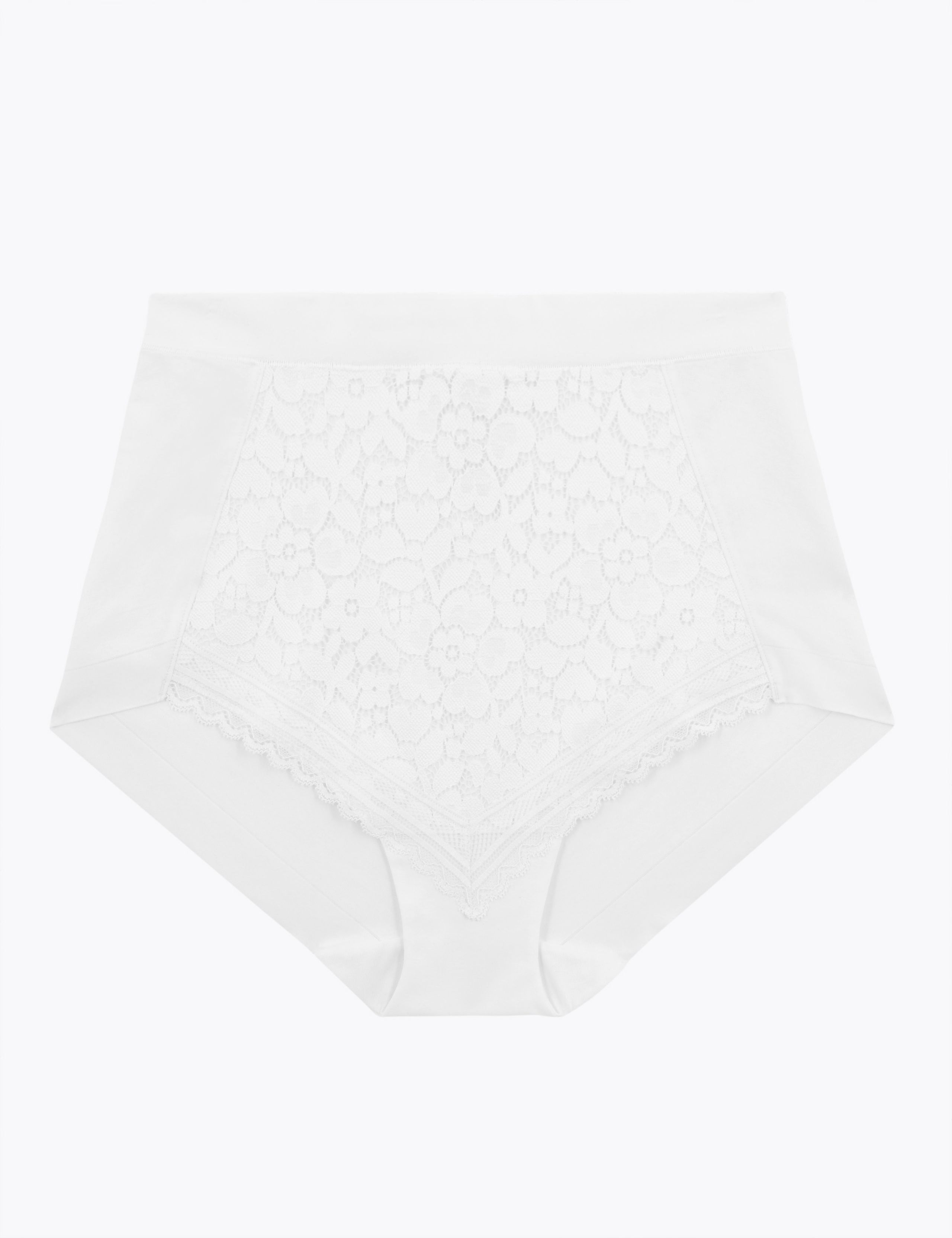 Medium Control Cotton & Lace Full Briefs 1 of 4