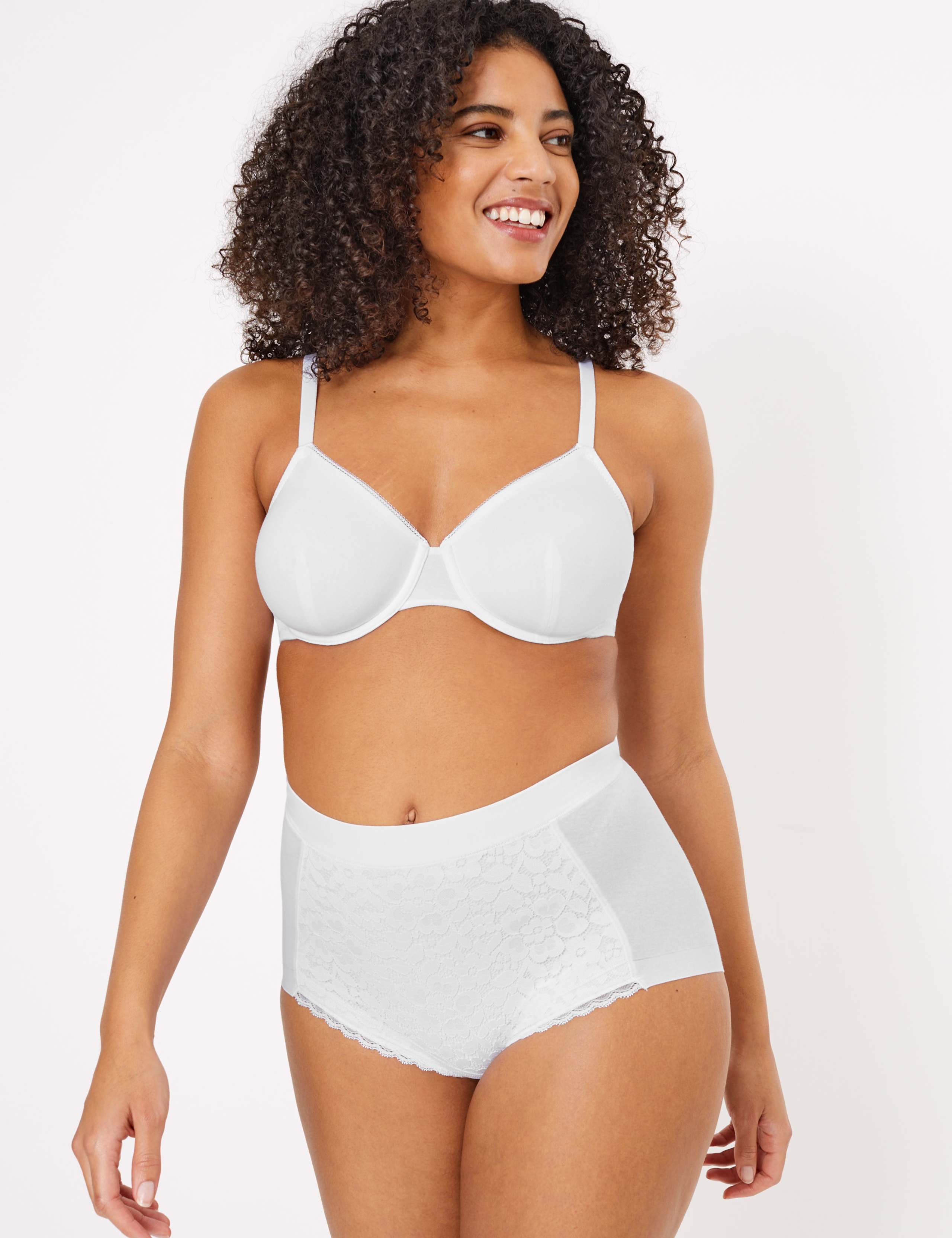 Medium Control Cotton & Lace Full Briefs 4 of 4