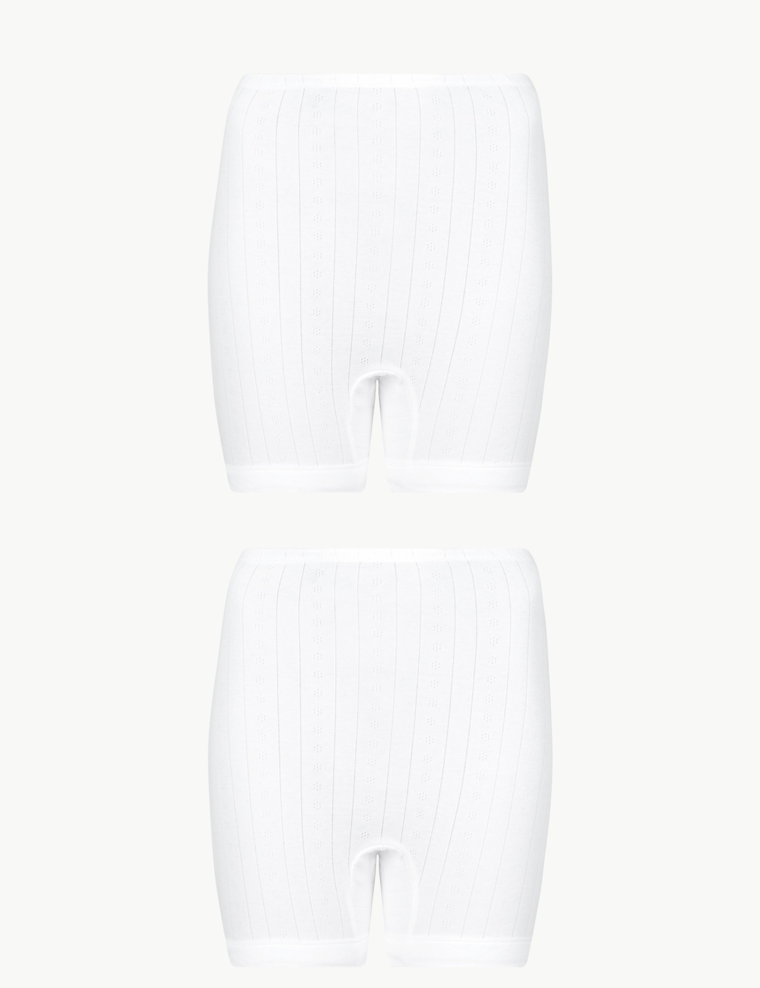 2pk Pure Cotton Long Knickers 1 of 4