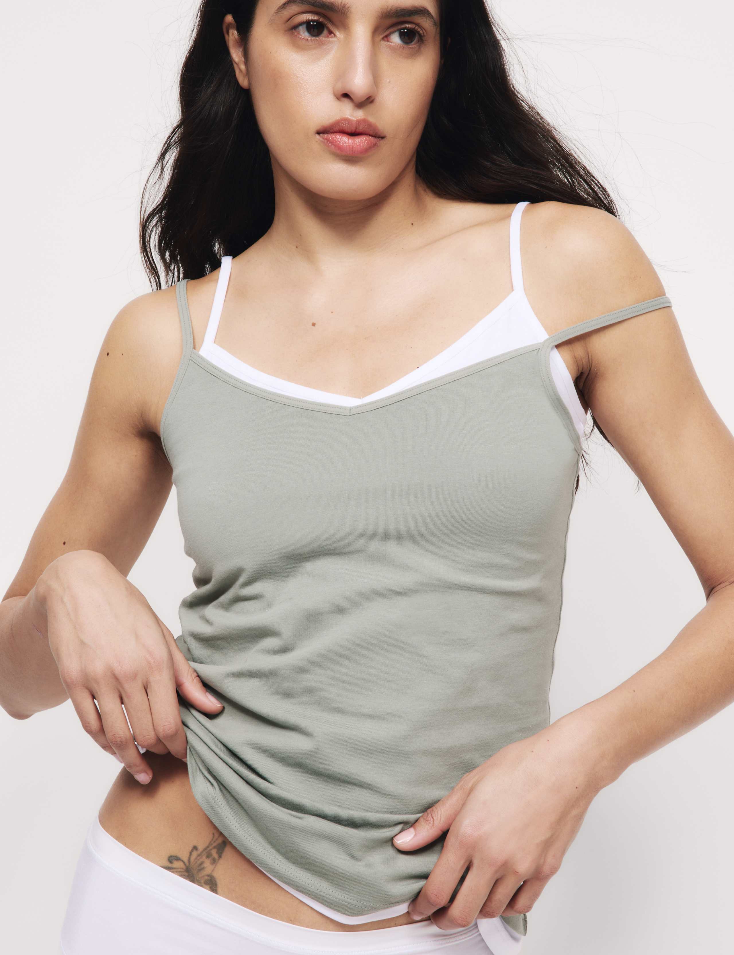 3pk Cotton Rich Strappy Vests 2 of 6