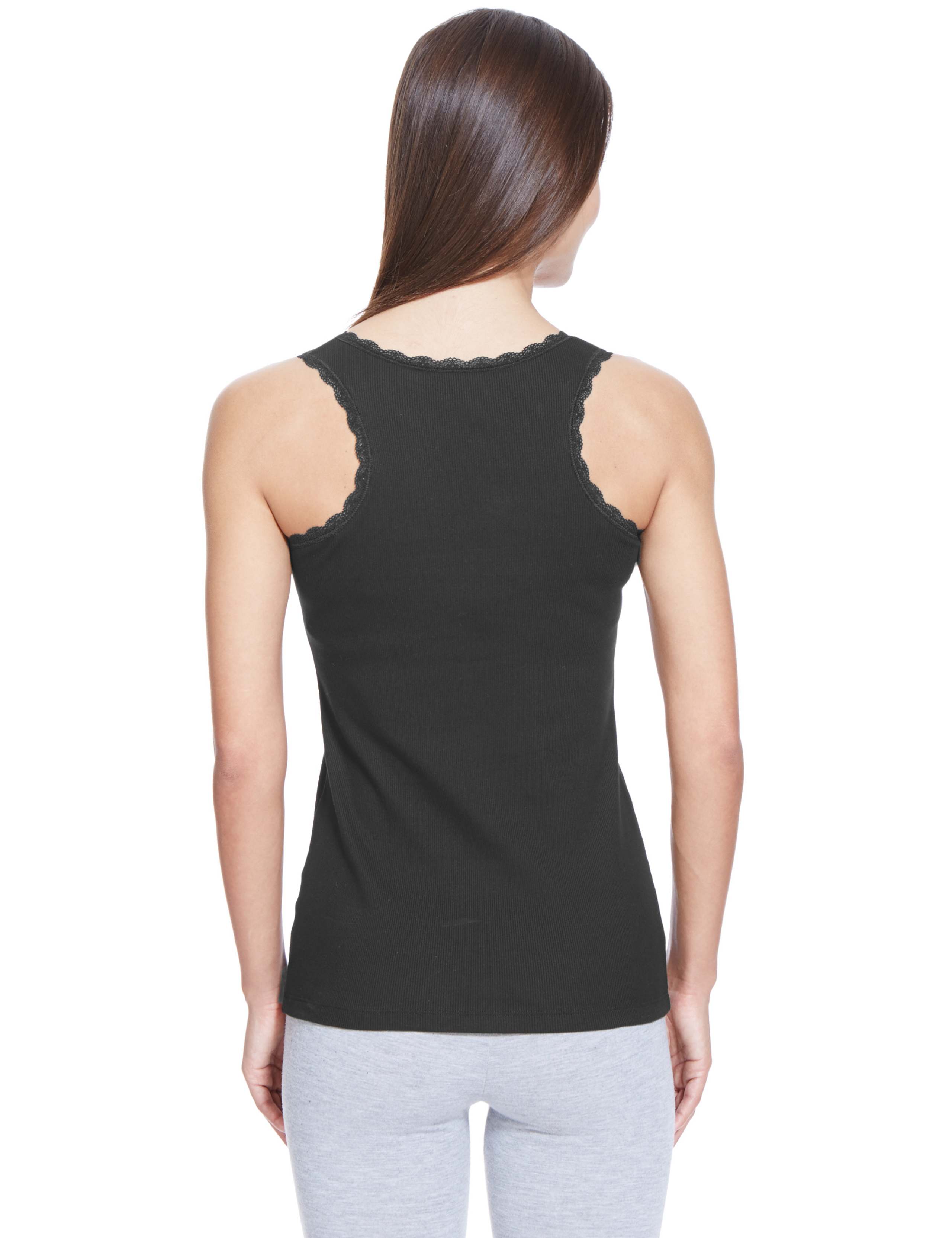 Secret Support™ Racerback Ribbed Lace Trim Bra Vest 3 of 3