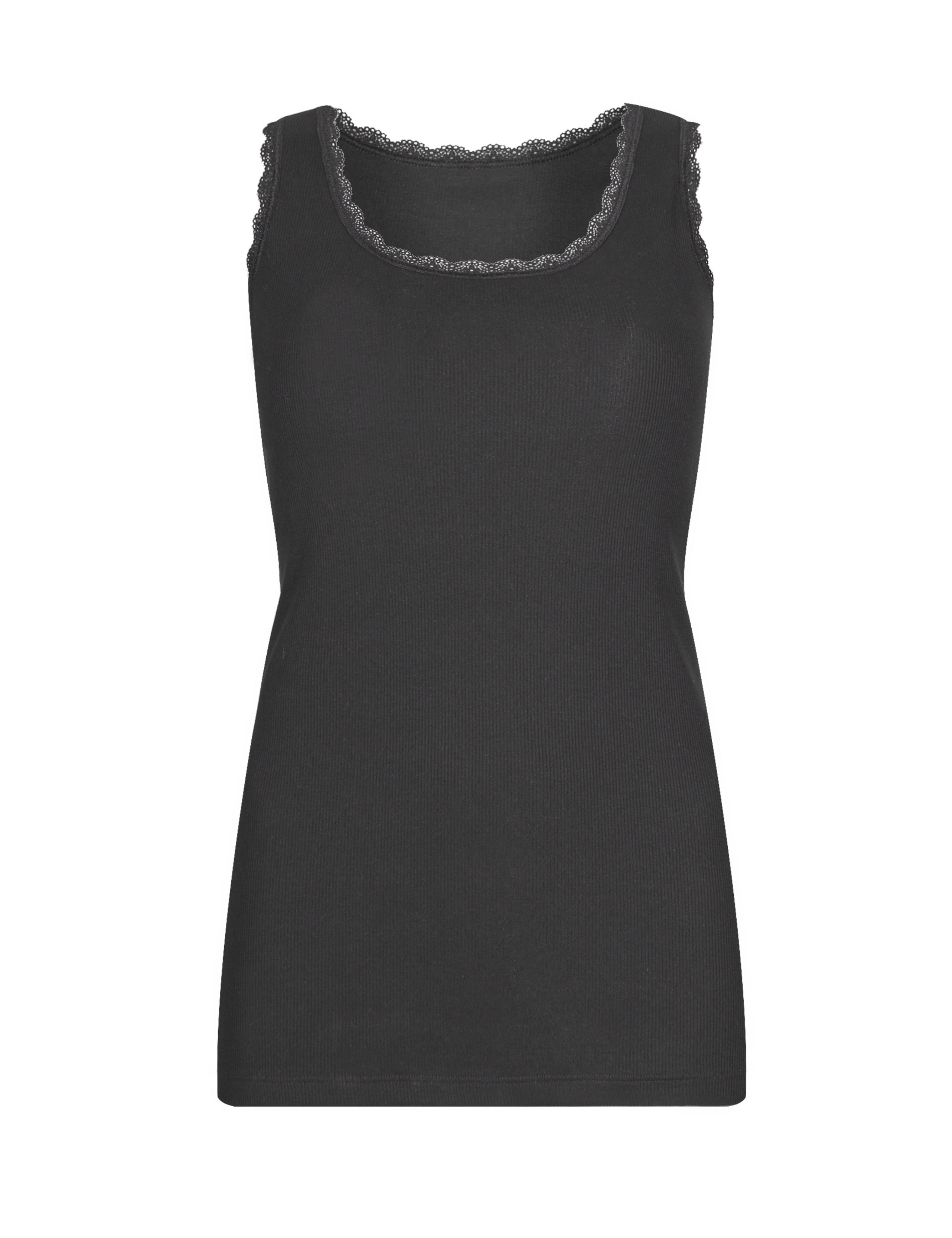 Secret Support™ Racerback Ribbed Lace Trim Bra Vest 2 of 3