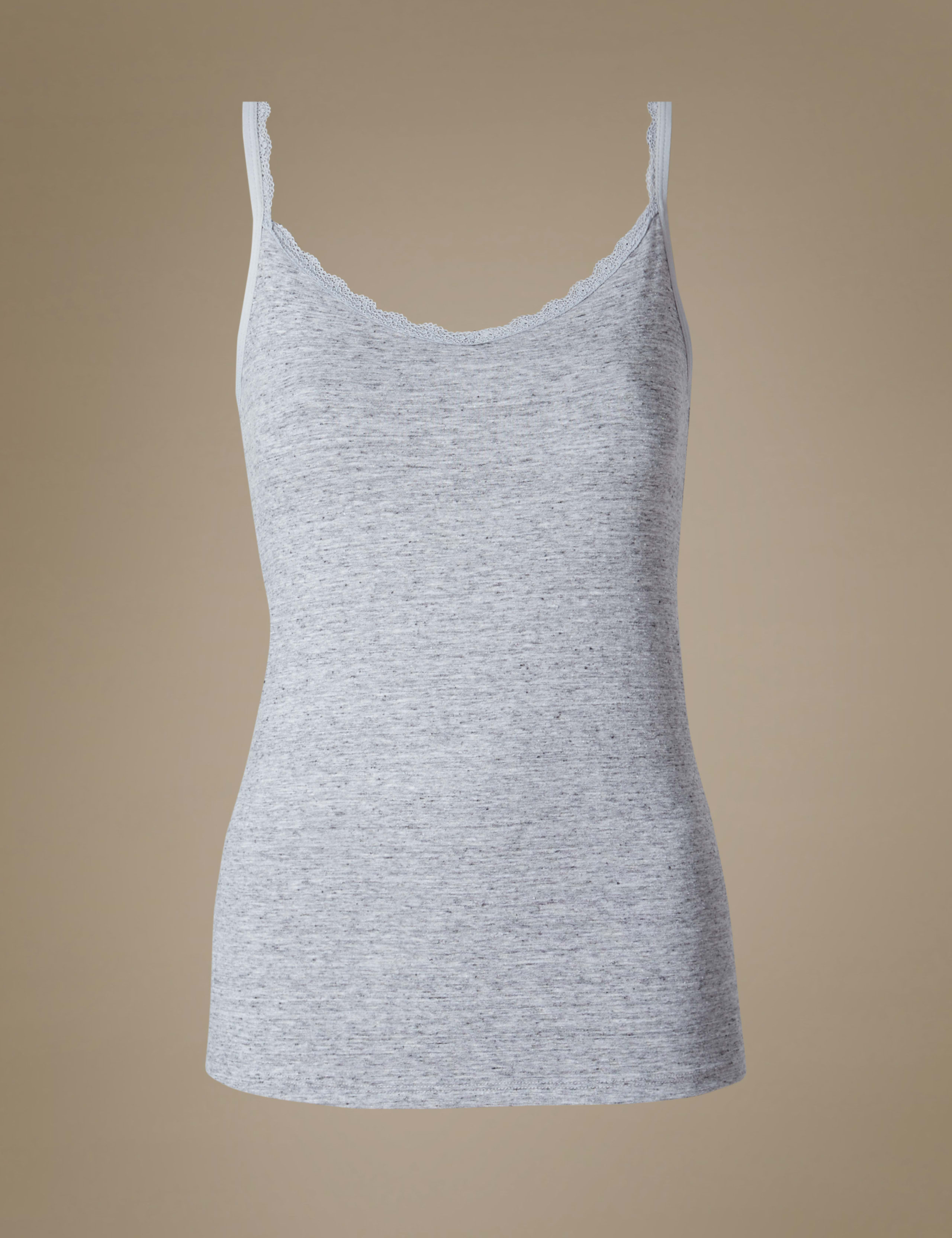 Secret Support™ Lace Trim Strappy Vest 2 of 5