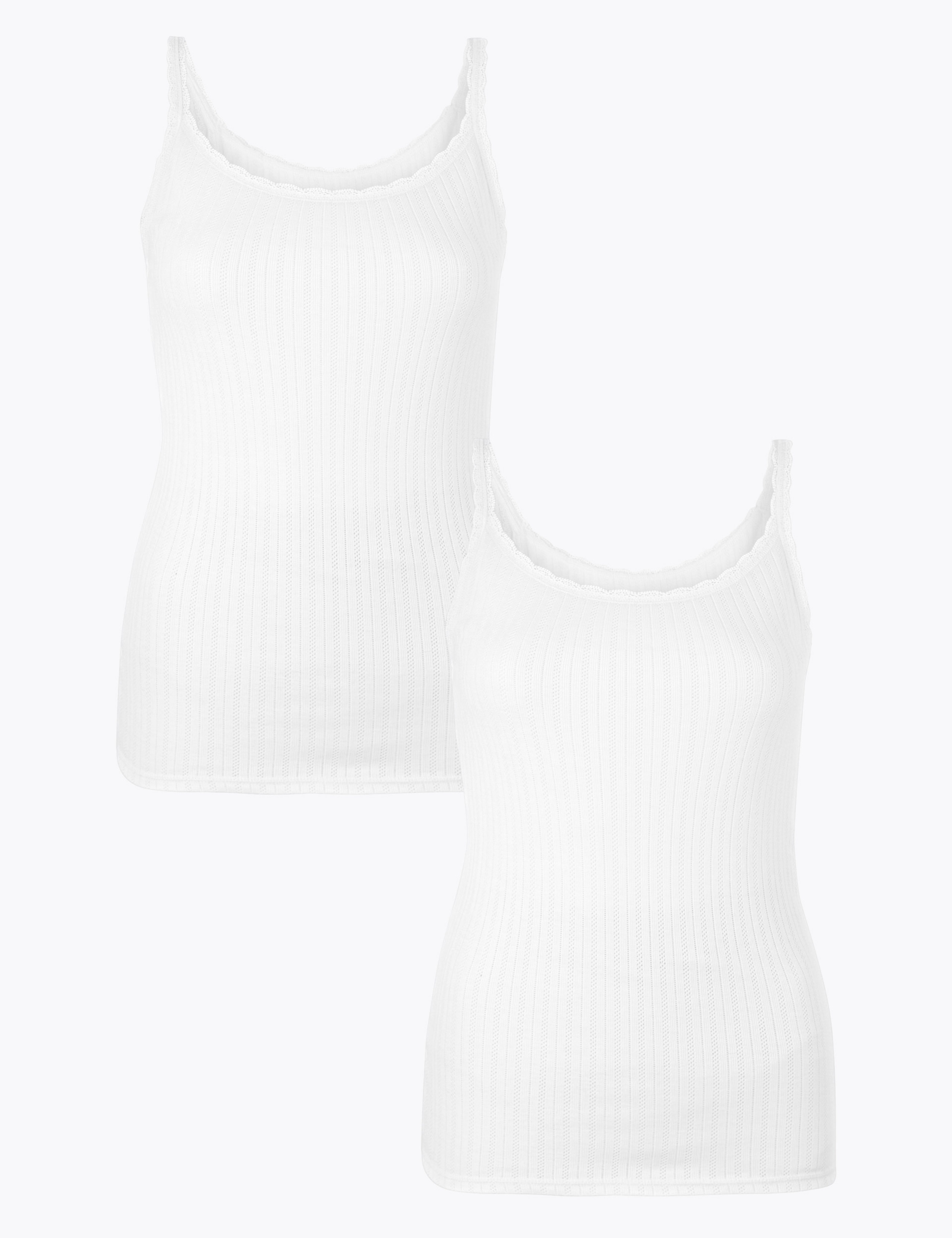 2pk Thermal Pointelle Vests 2 of 4