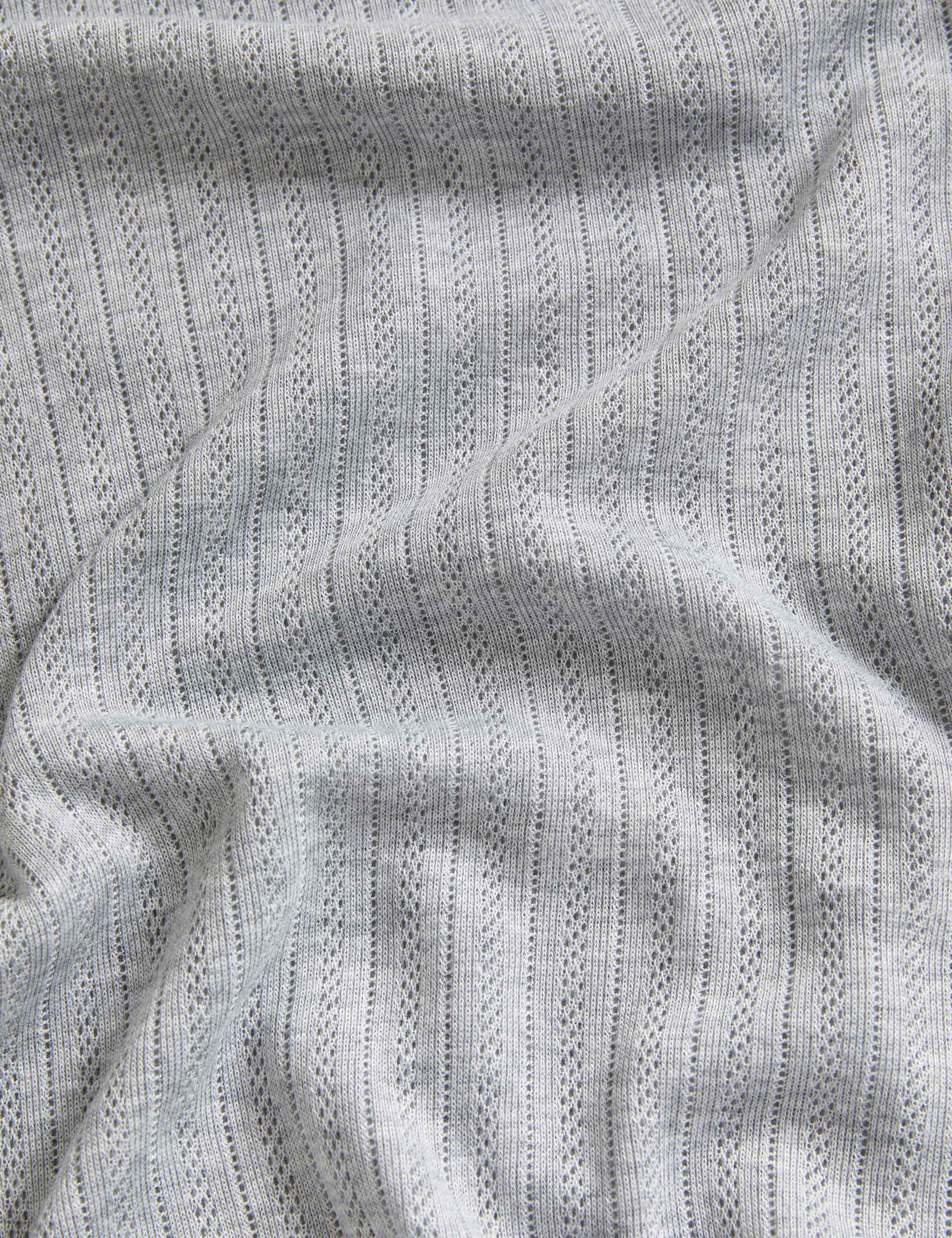 2pk Thermal Short Sleeve Pointelle Tops 6 of 6