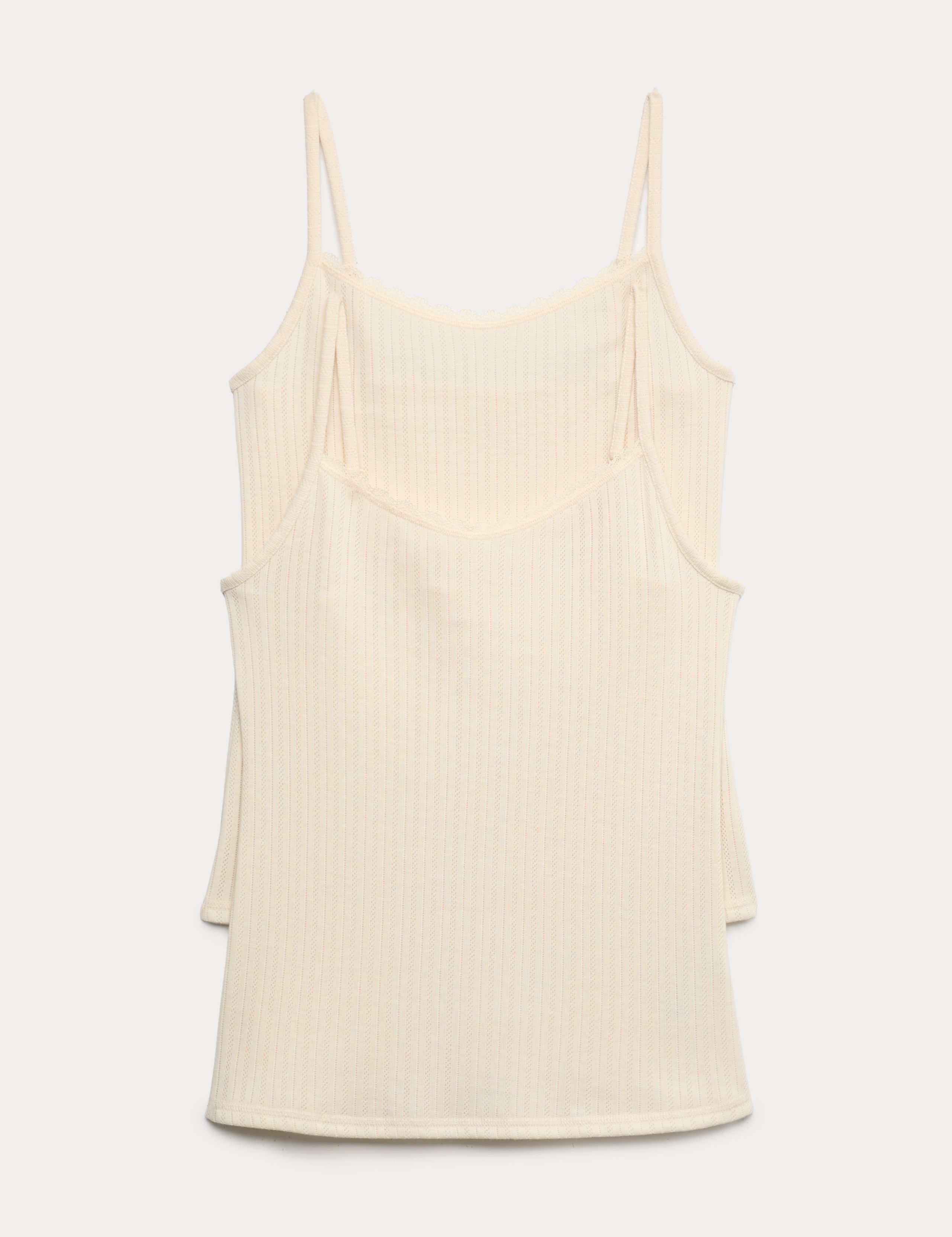 2pk Thermal Medium Pointelle Vests 1 of 4