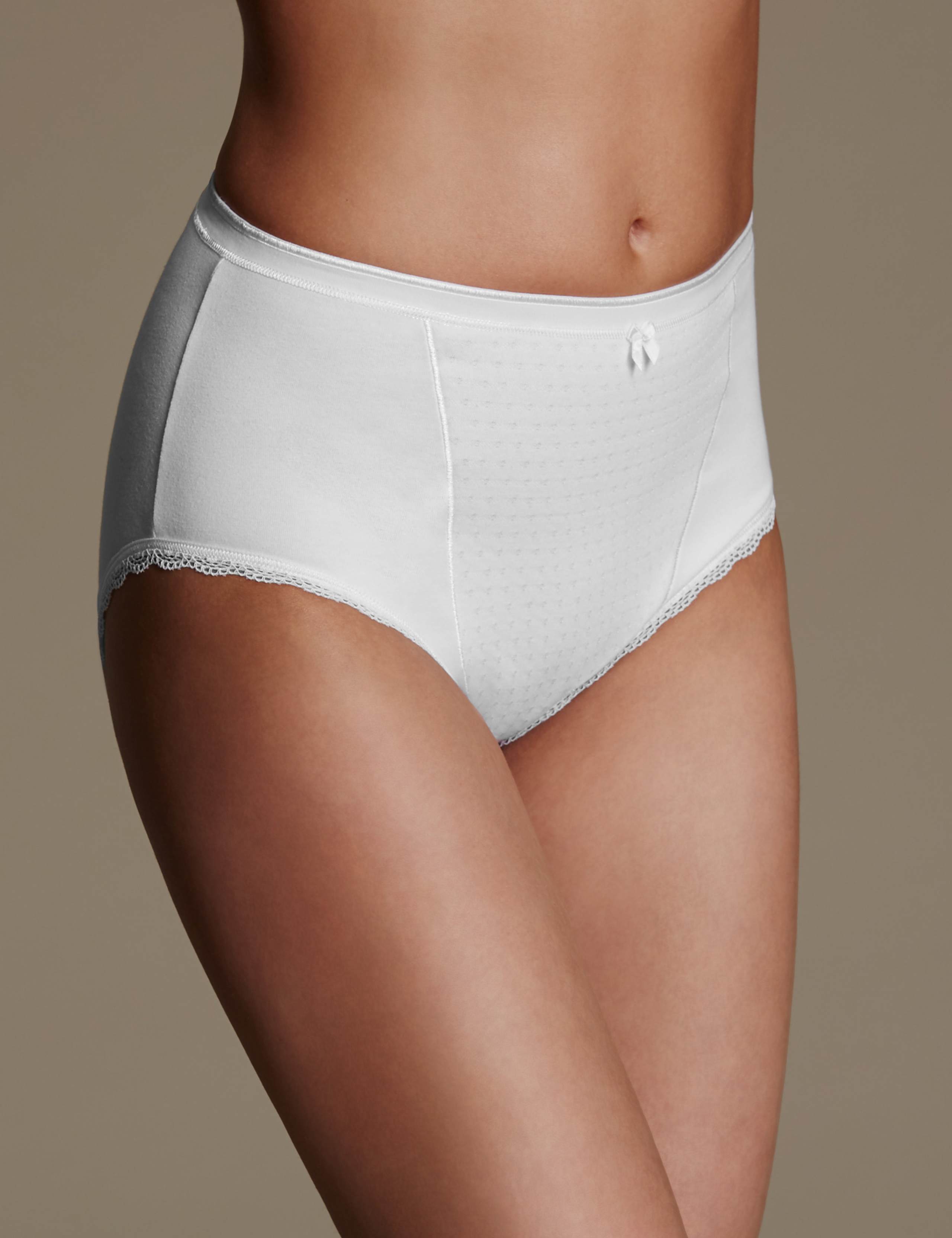 2 Pack Firm Control High Leg Knickers 1 of 5