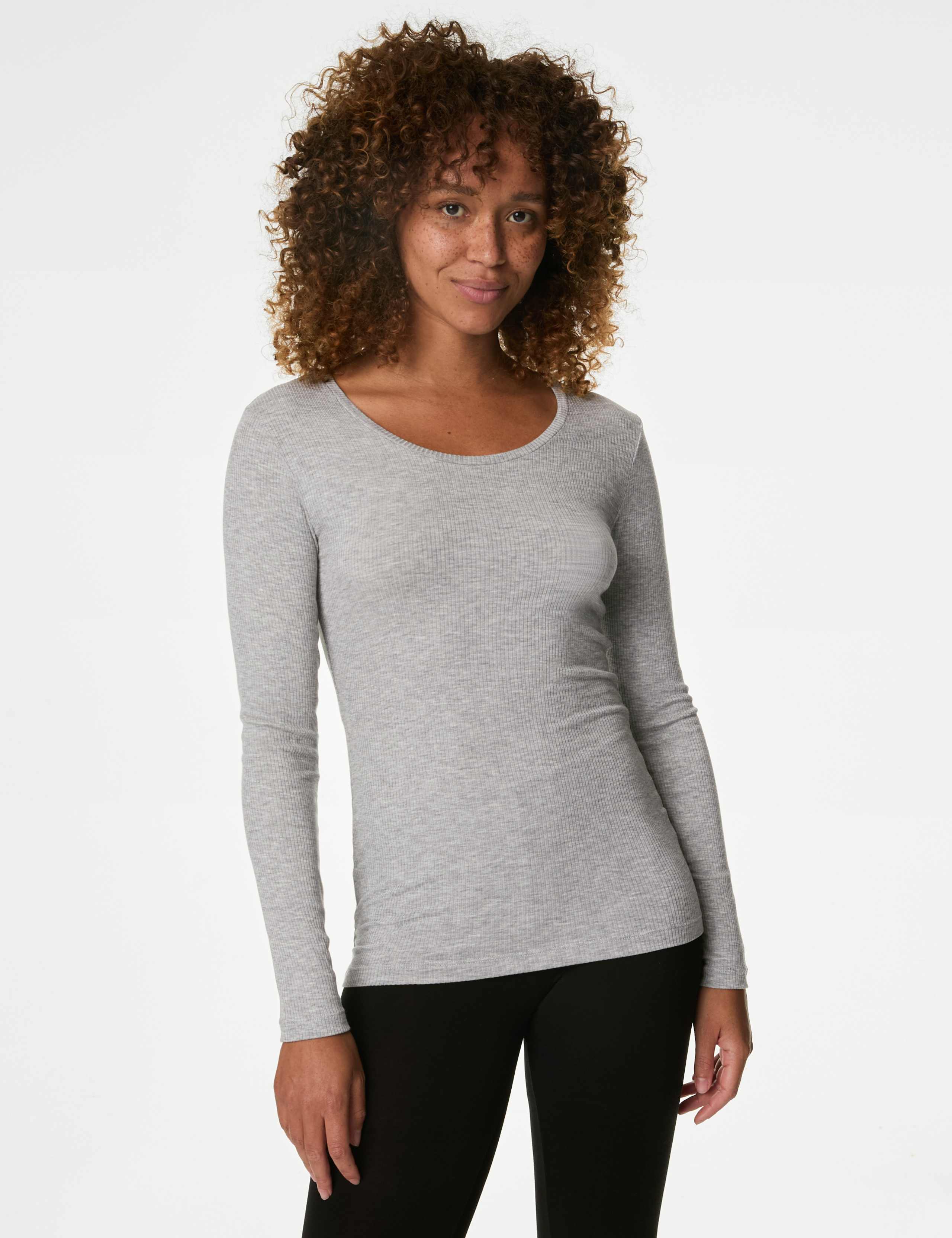 2pk Heatgen™ Thermal Ribbed Tops 2 of 5