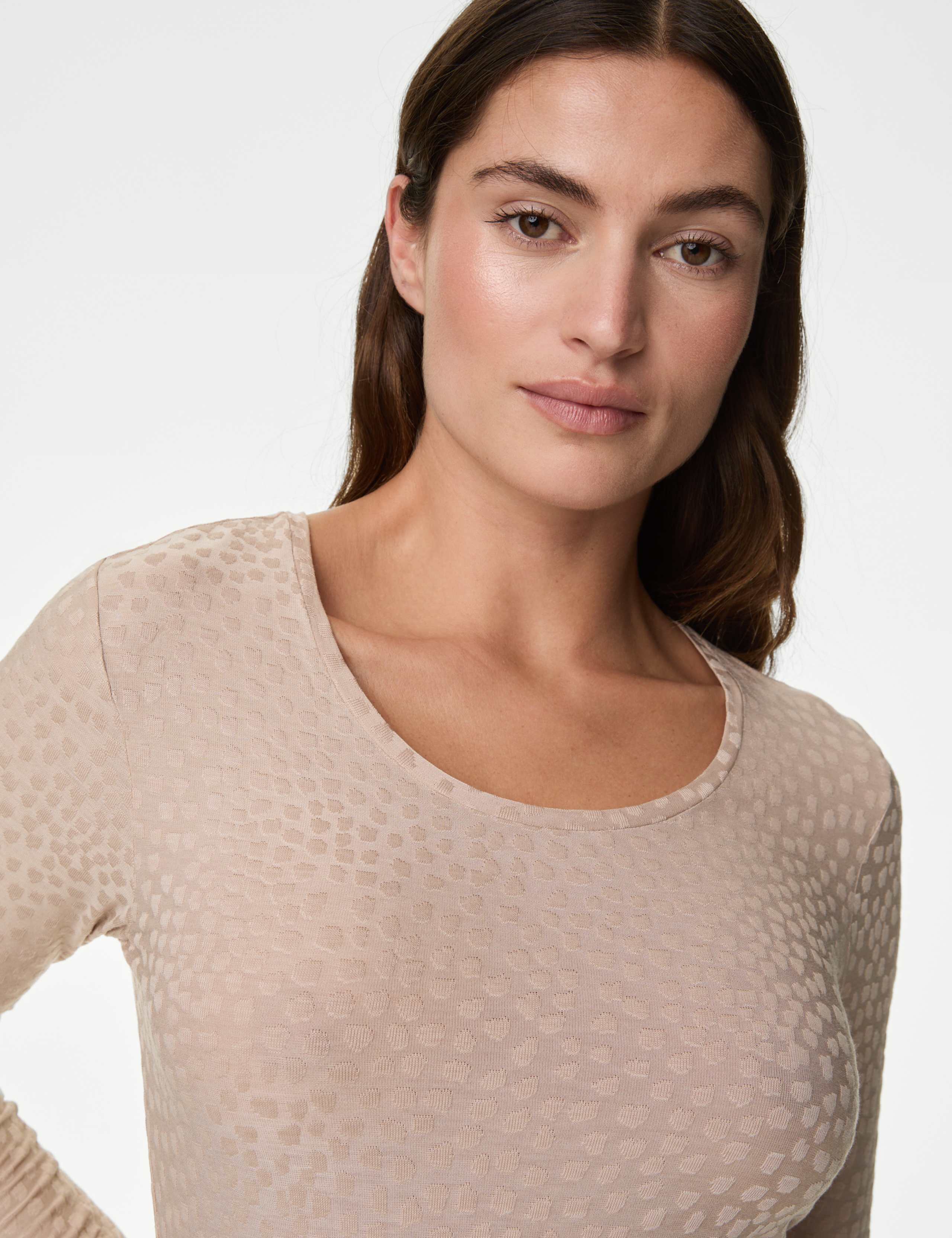 2pk Heatgen™ Thermal Jacquard Tops 3 of 6