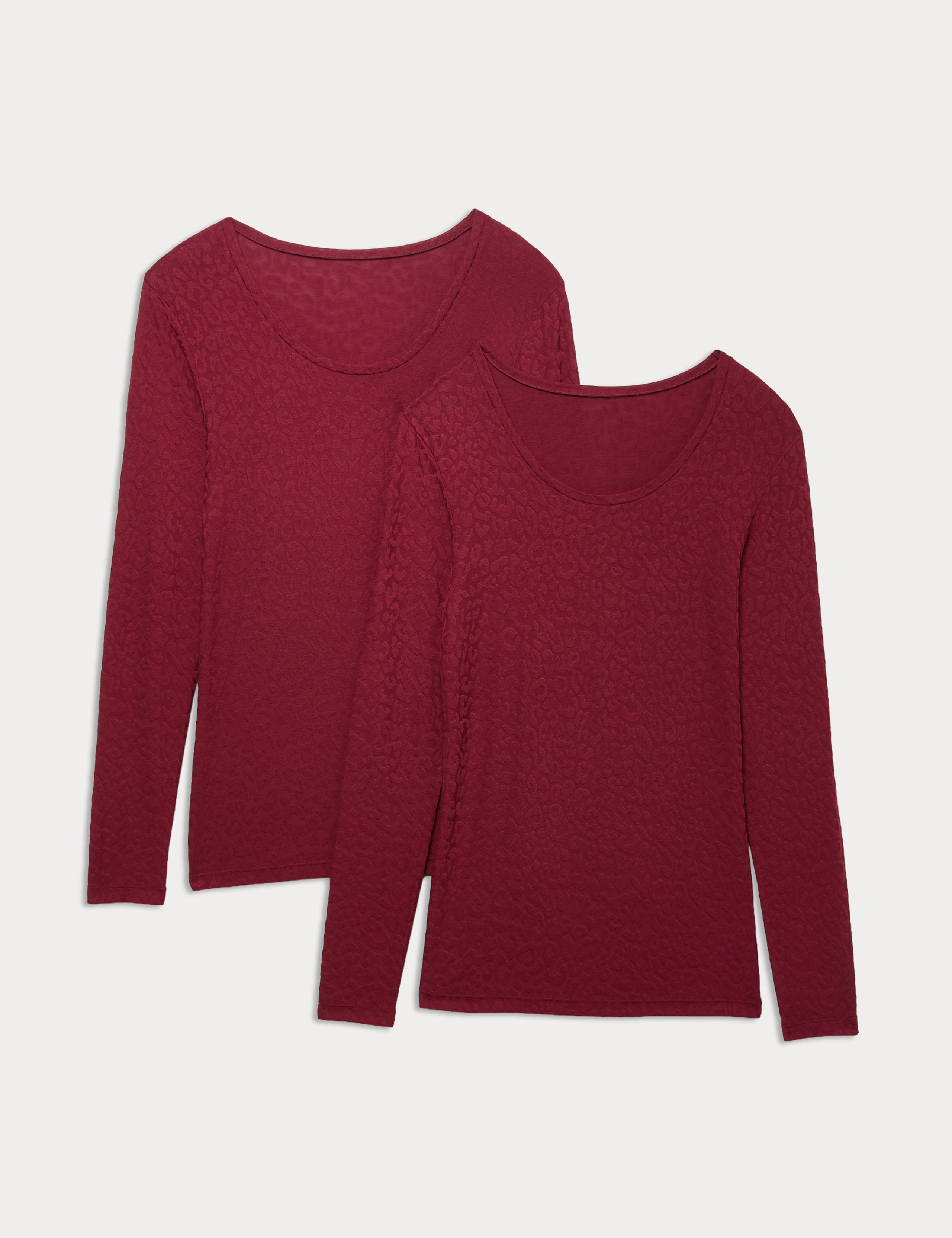 2pk Heatgen™ Thermal Jacquard Tops 1 of 5