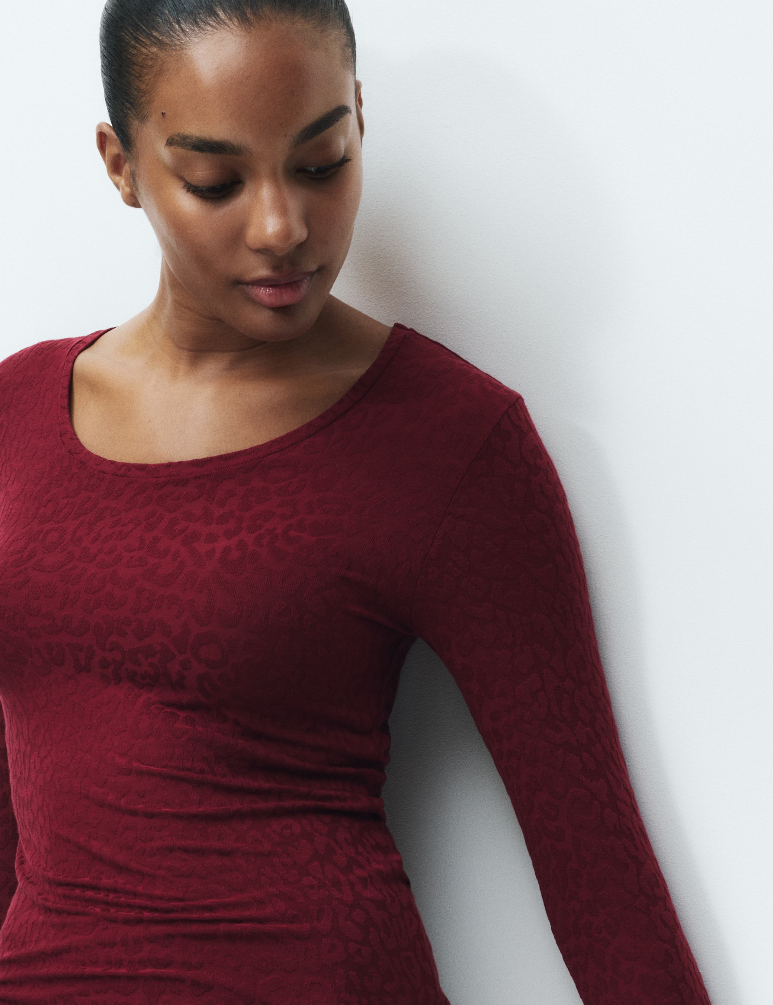 2pk Heatgen™ Thermal Jacquard Tops 5 of 5