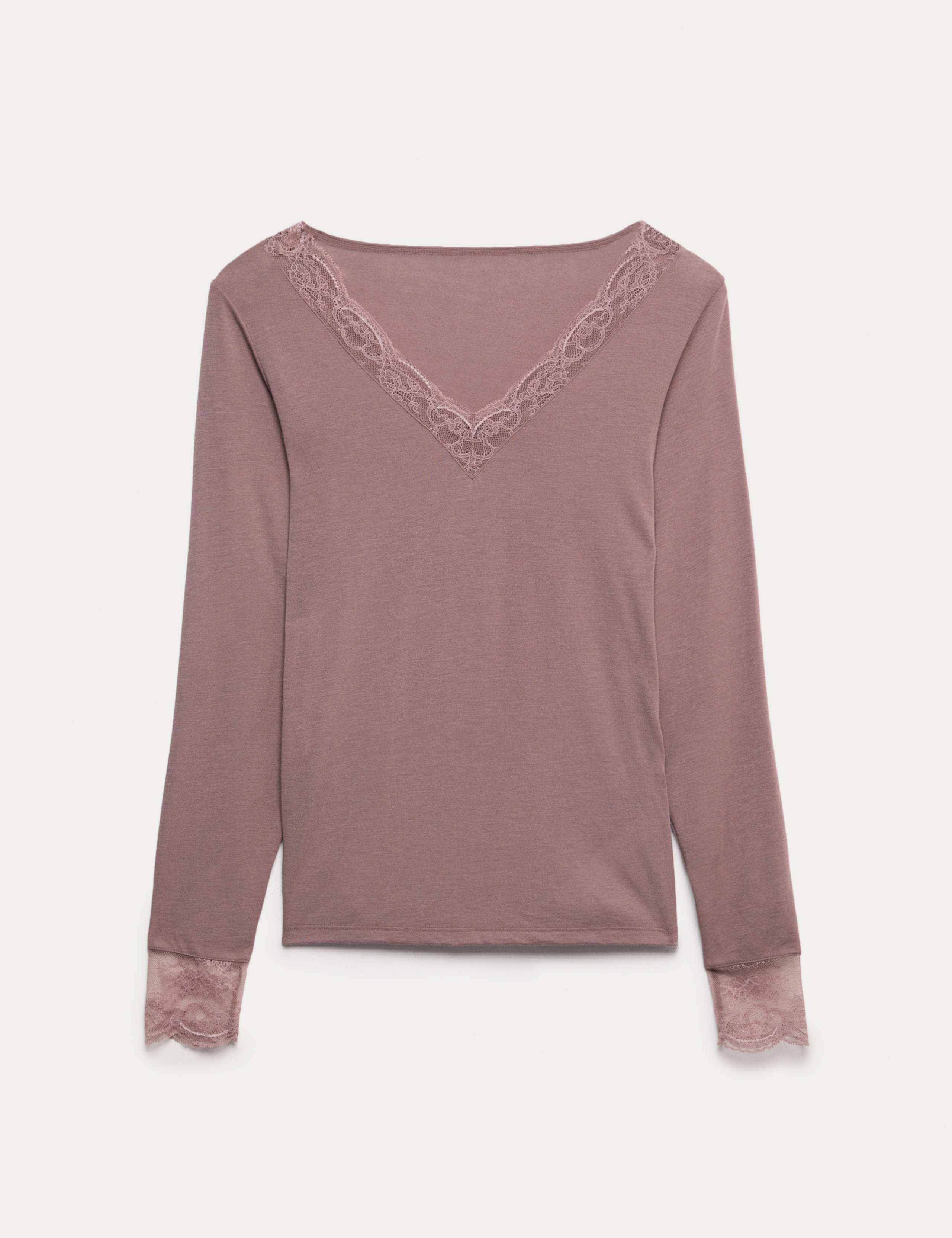 Modal Rich Thermal Long Sleeve Top with Cashmere 2 of 4