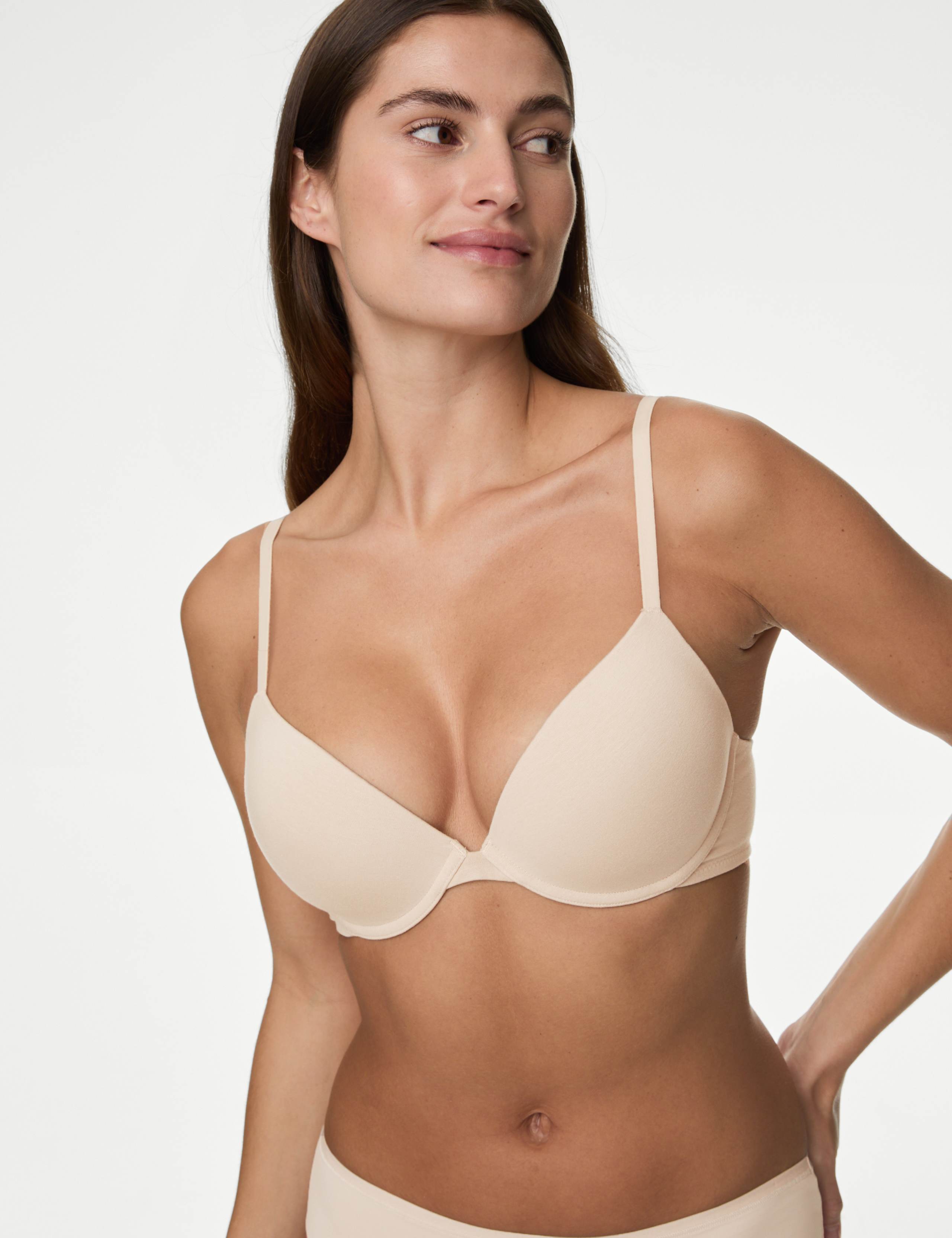 3pk Wired Plunge T-Shirt Bras A-E 2 of 7