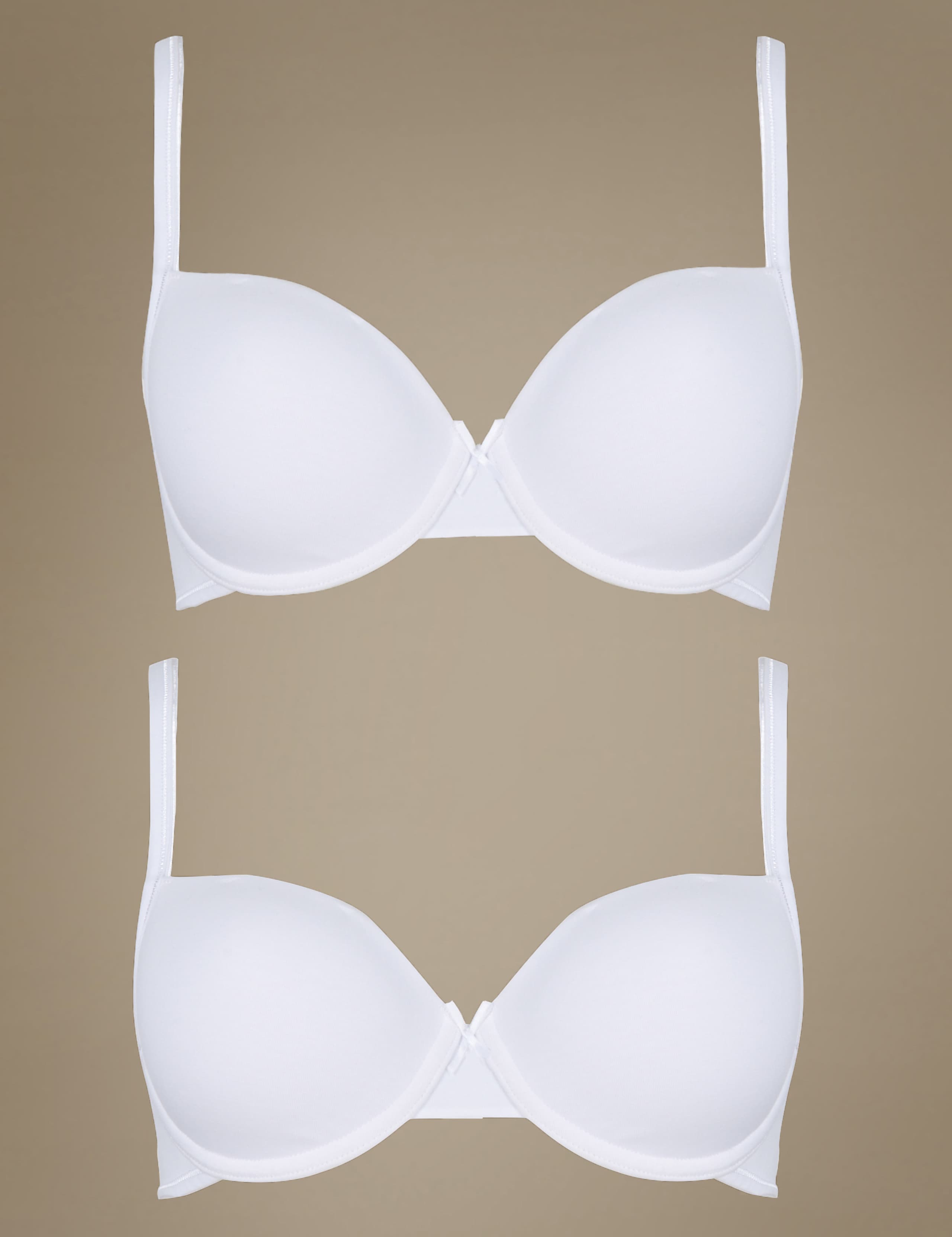 2pk Cotton Underwired T-Shirt Bras A-DD 1 of 4
