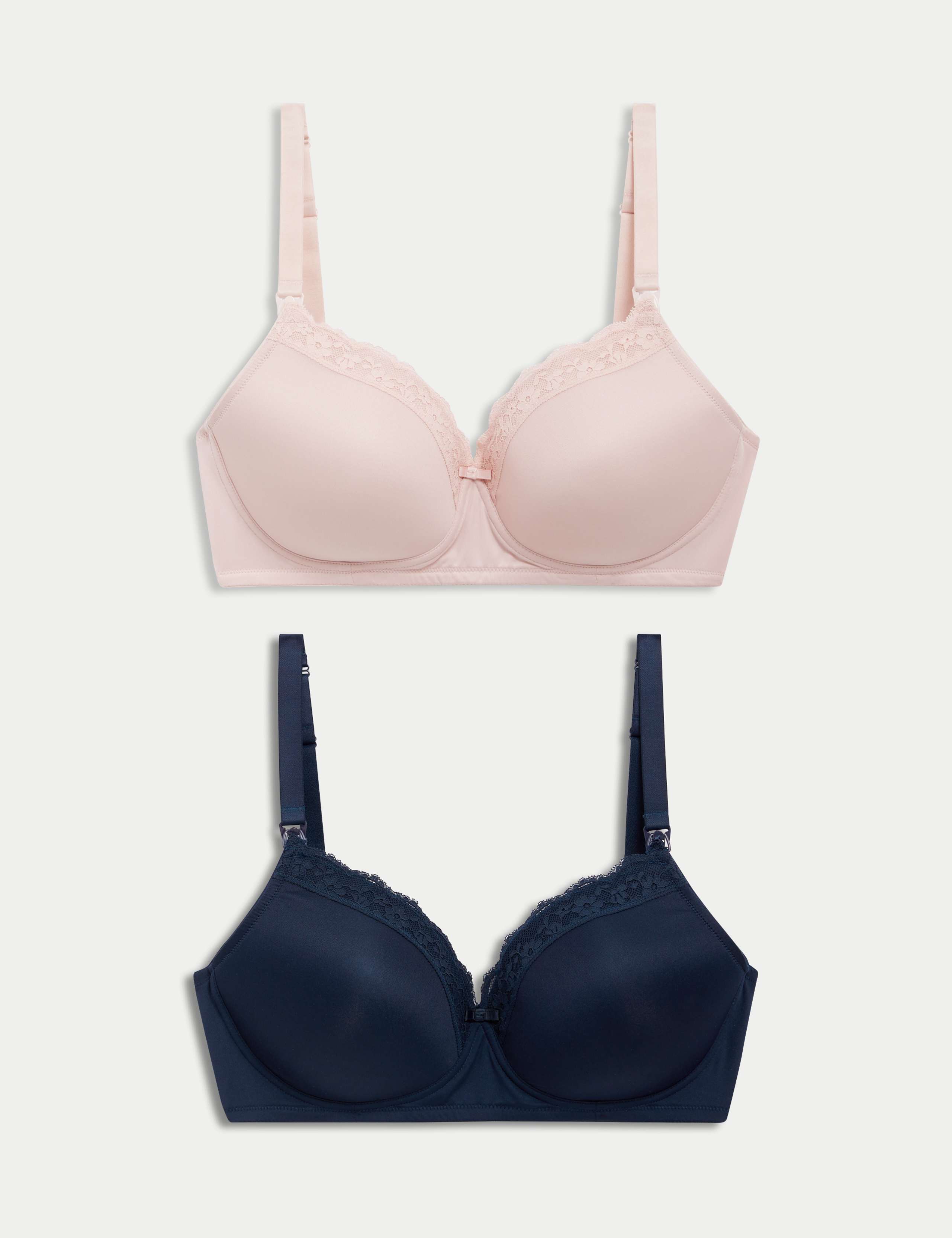2pk Maternity Lace Trim Nursing Bras B-G 1 of 6