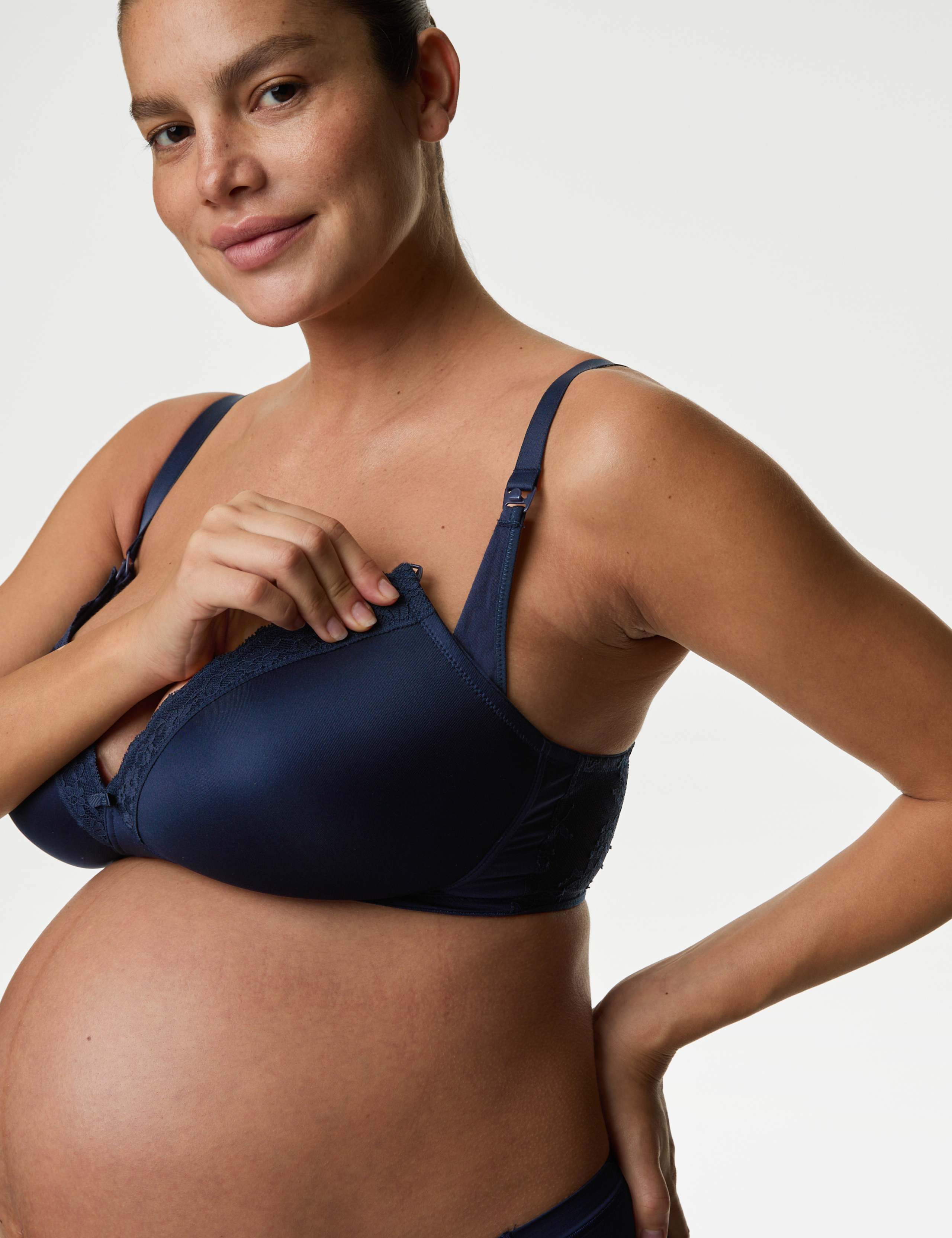 2pk Maternity Lace Trim Nursing Bras B-G 3 of 6