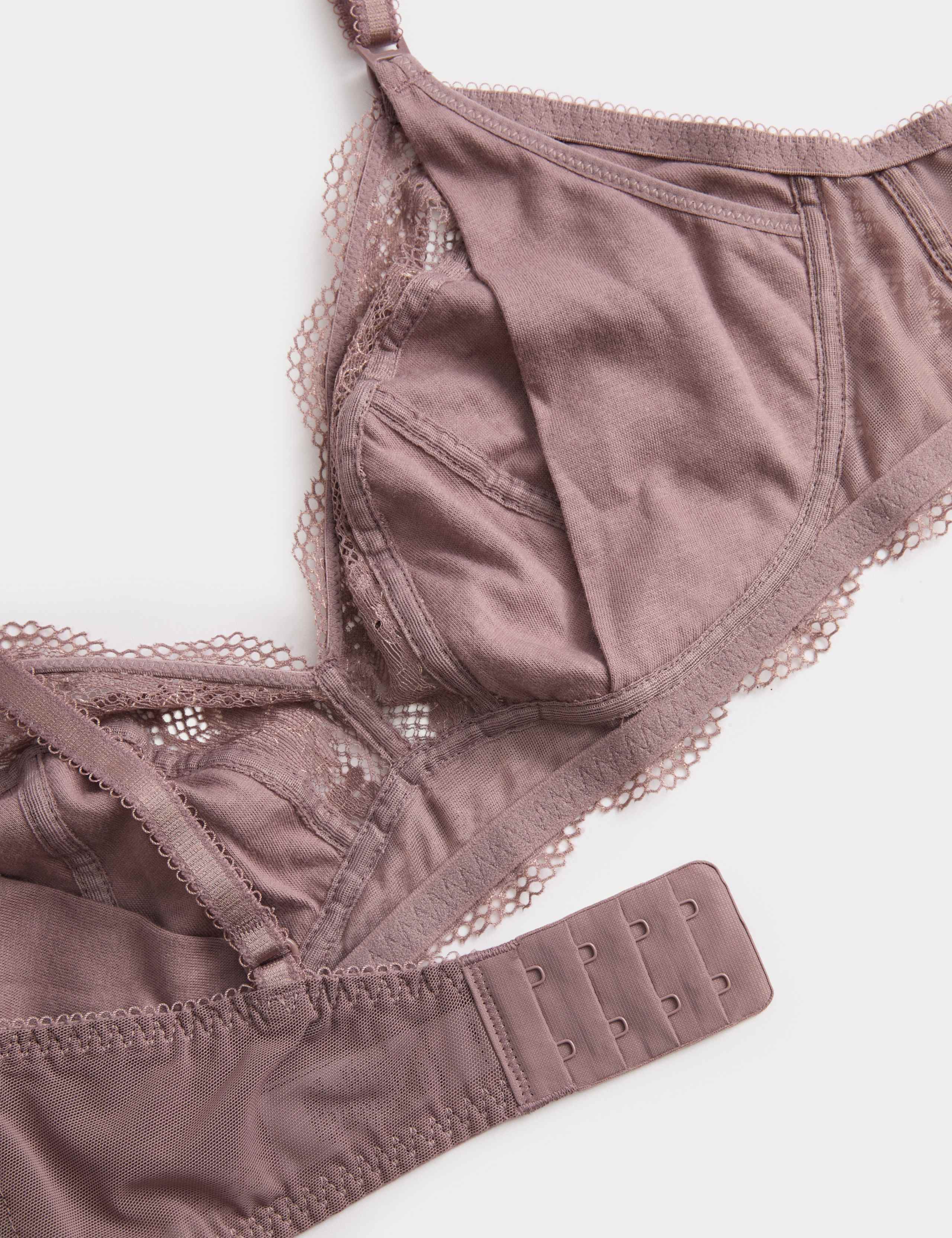 Jasmine Lace Non Wired Maternity Nursing Bra B-H 3 of 3