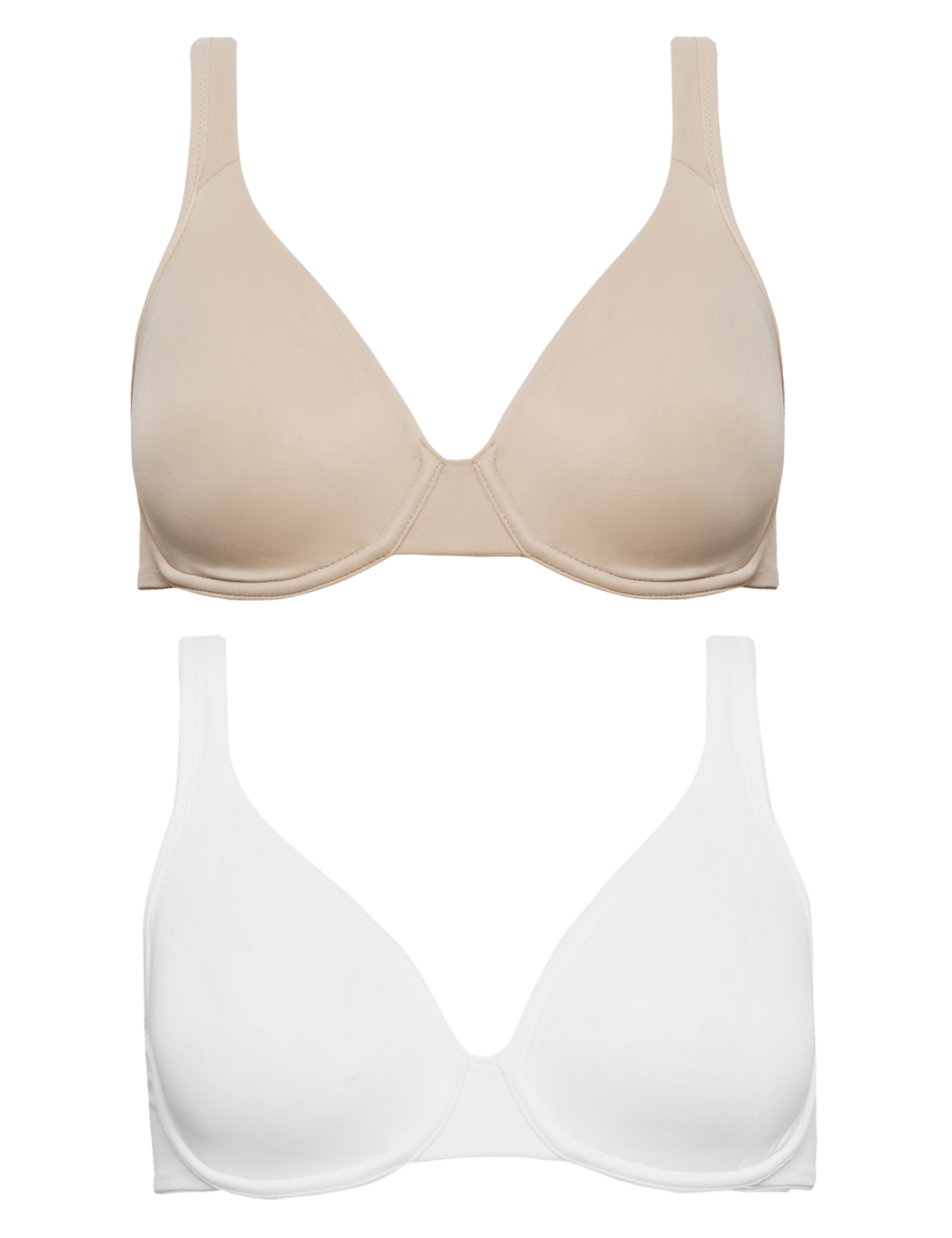 2 Pack Non-Padded Underwired Full Cup Bras A-DD 2 of 5