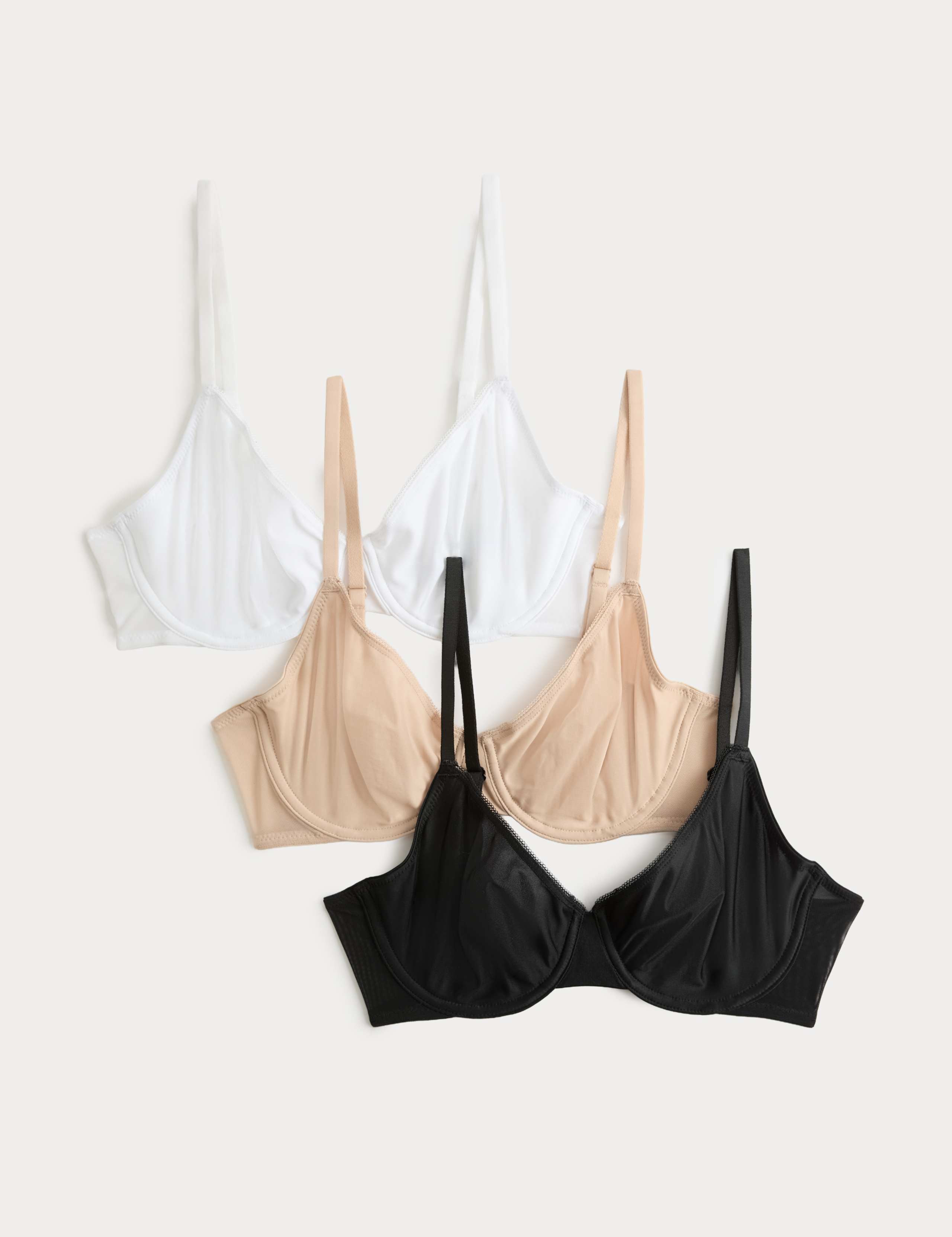 3 Pack Wired Full Cup Bras (A-E) 1 of 8