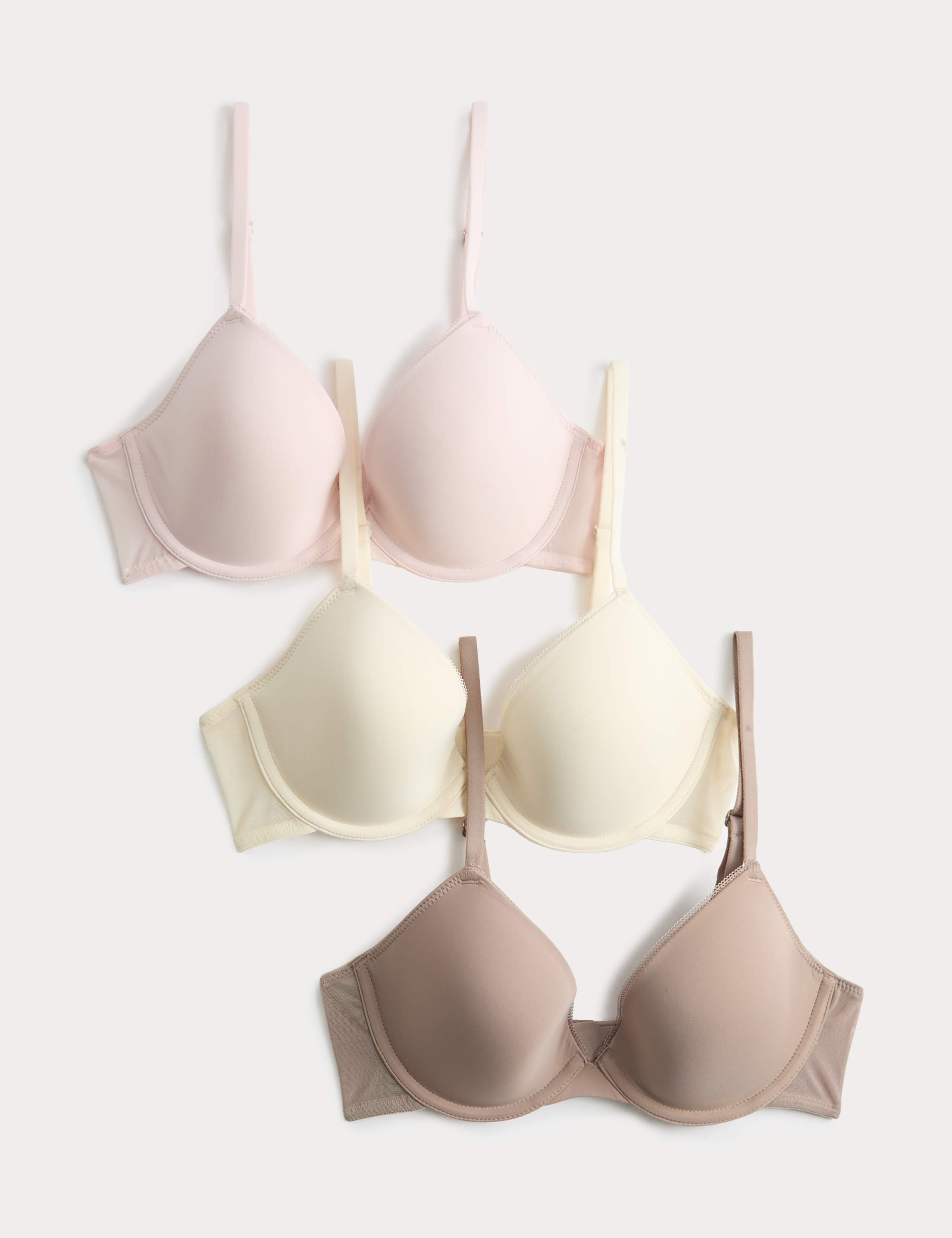 3 Pack Wired Plunge Bras (A-E) 1 of 3
