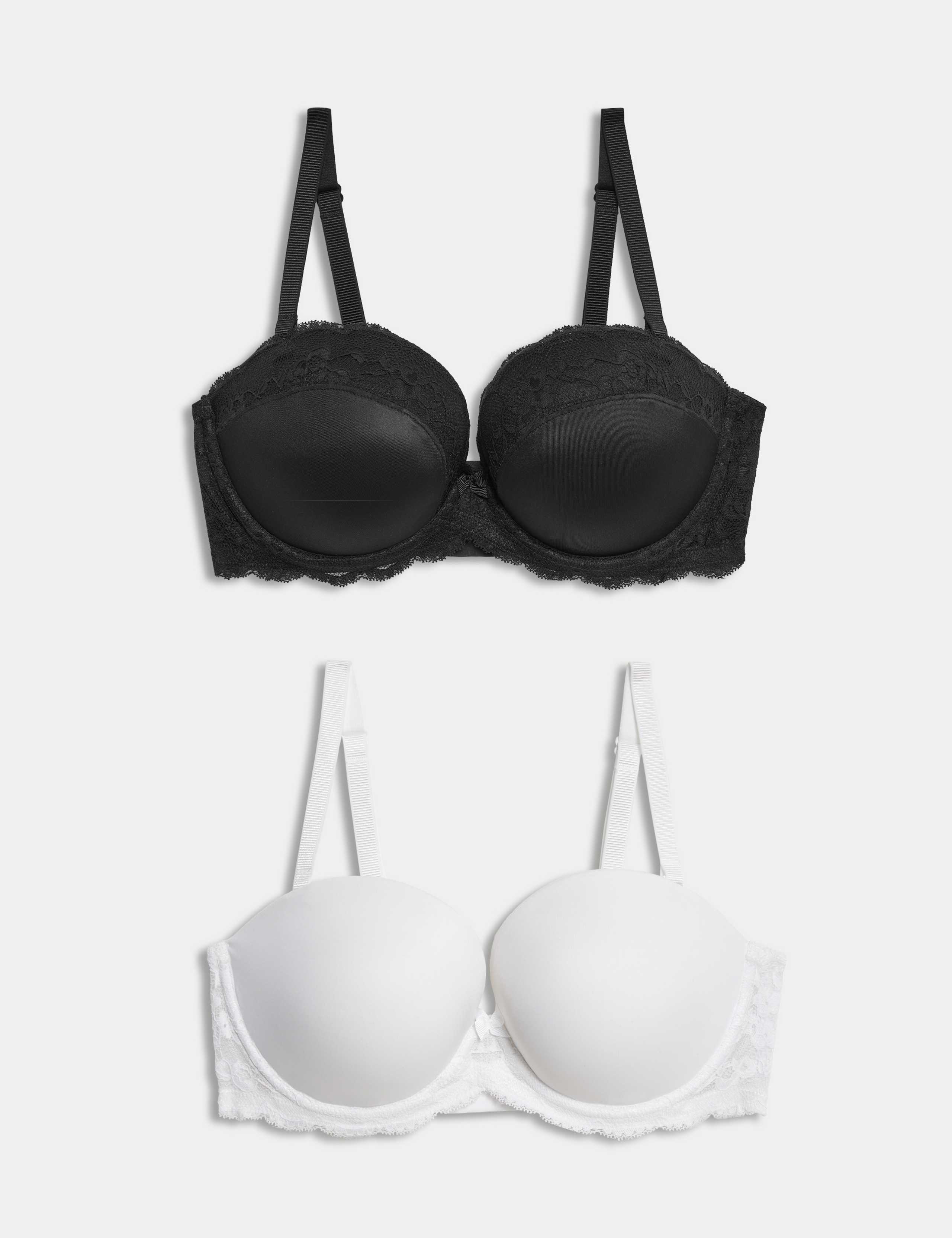 2pk Wired Multiway Push Up Bras A-E 1 of 8